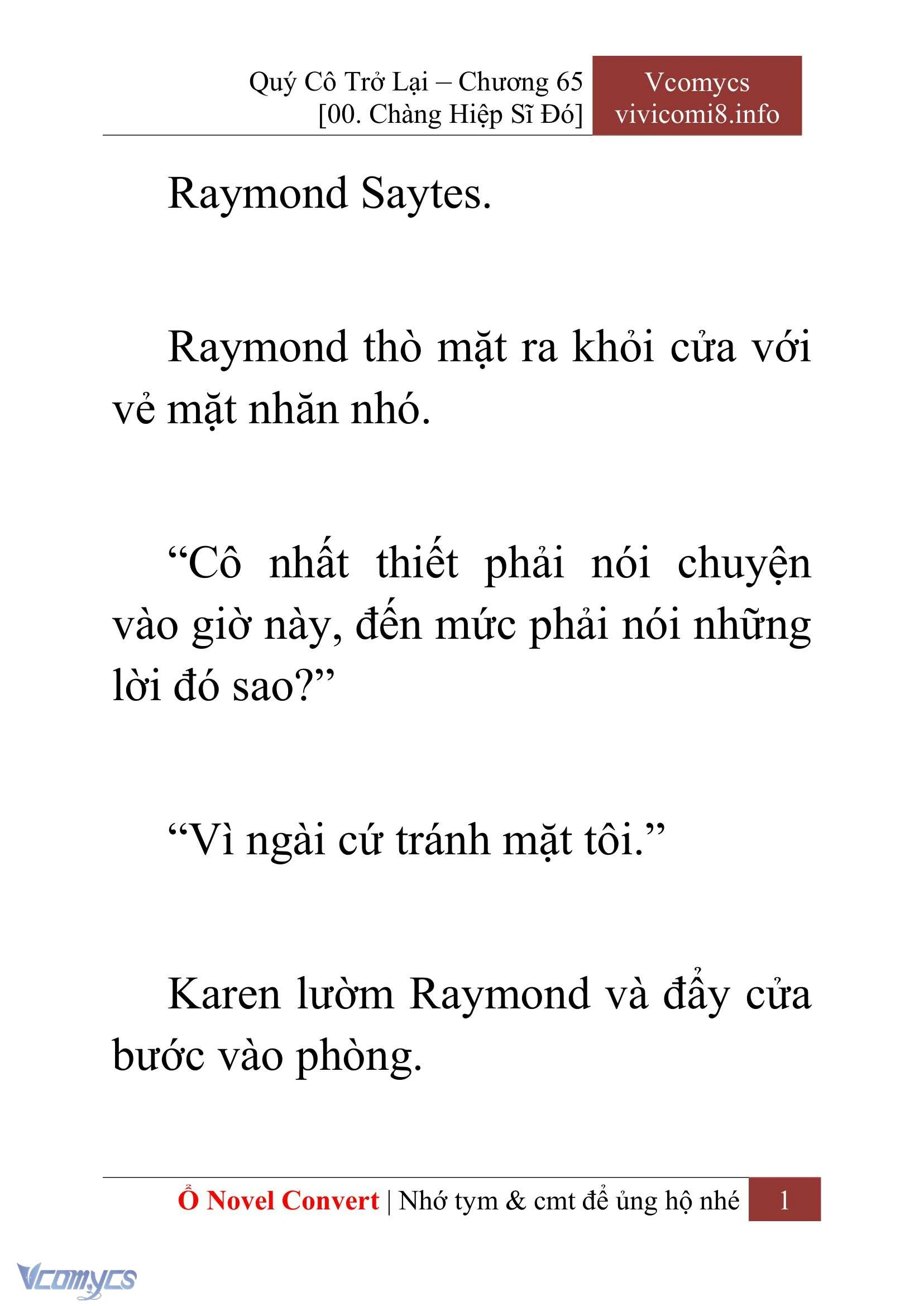 [Novel] Quý Cô Trở Lại Chapter  65 - 3