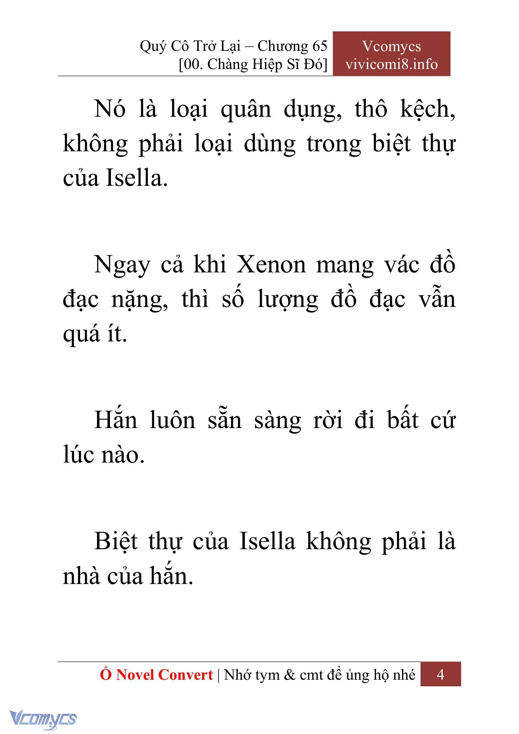 [Novel] Quý Cô Trở Lại Chapter  65 - 6