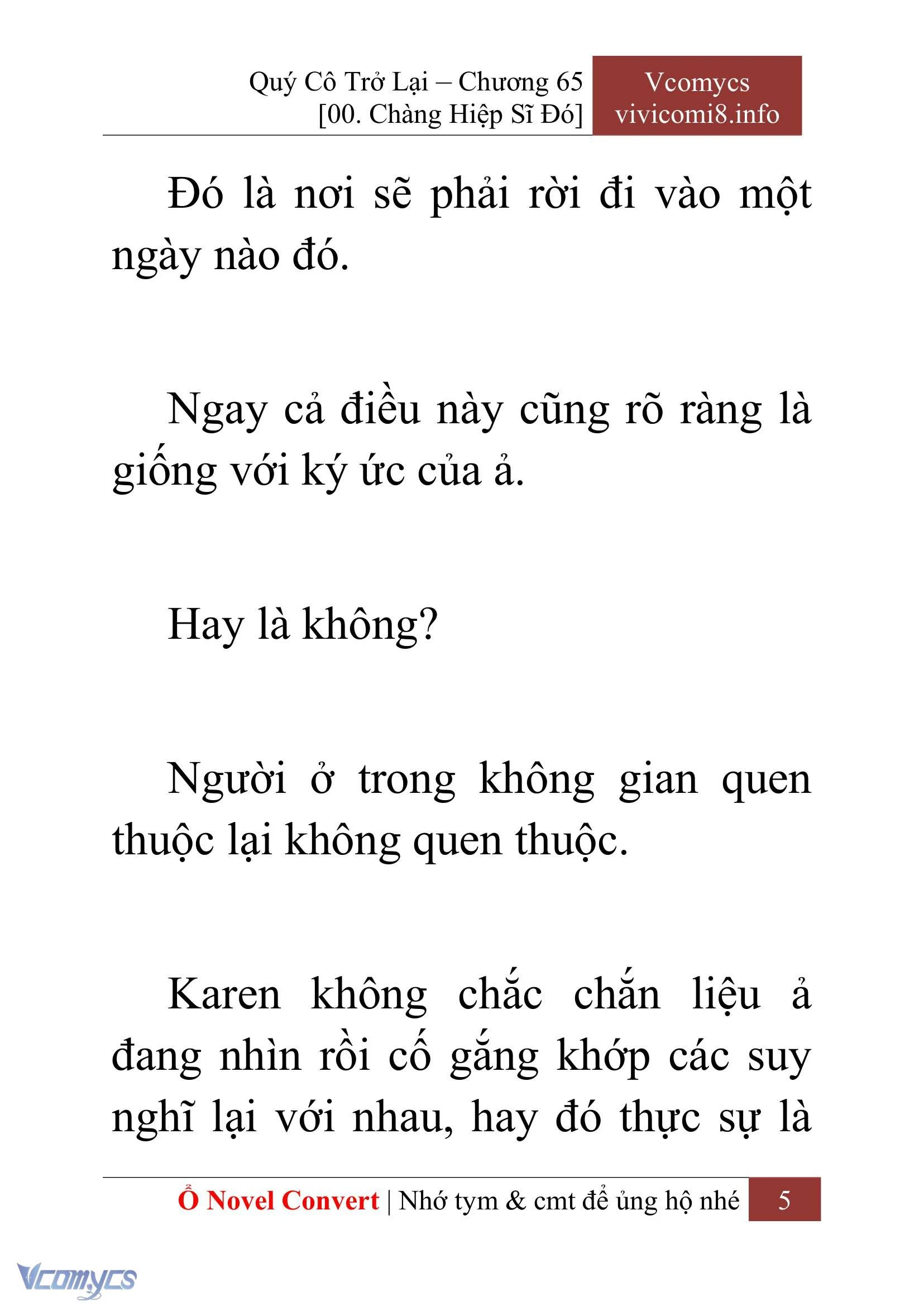 [Novel] Quý Cô Trở Lại Chapter  65 - 7