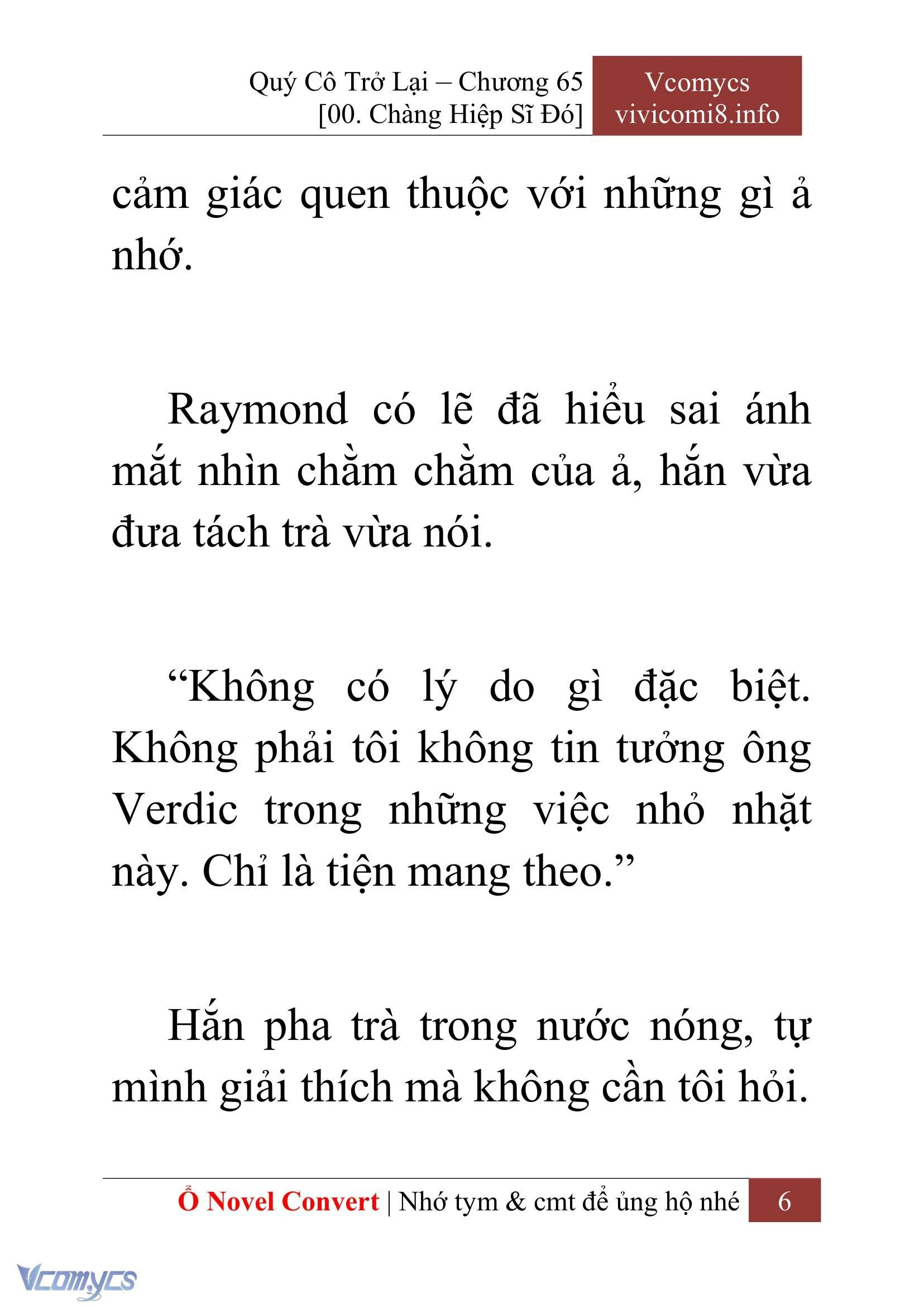 [Novel] Quý Cô Trở Lại Chapter  65 - 8