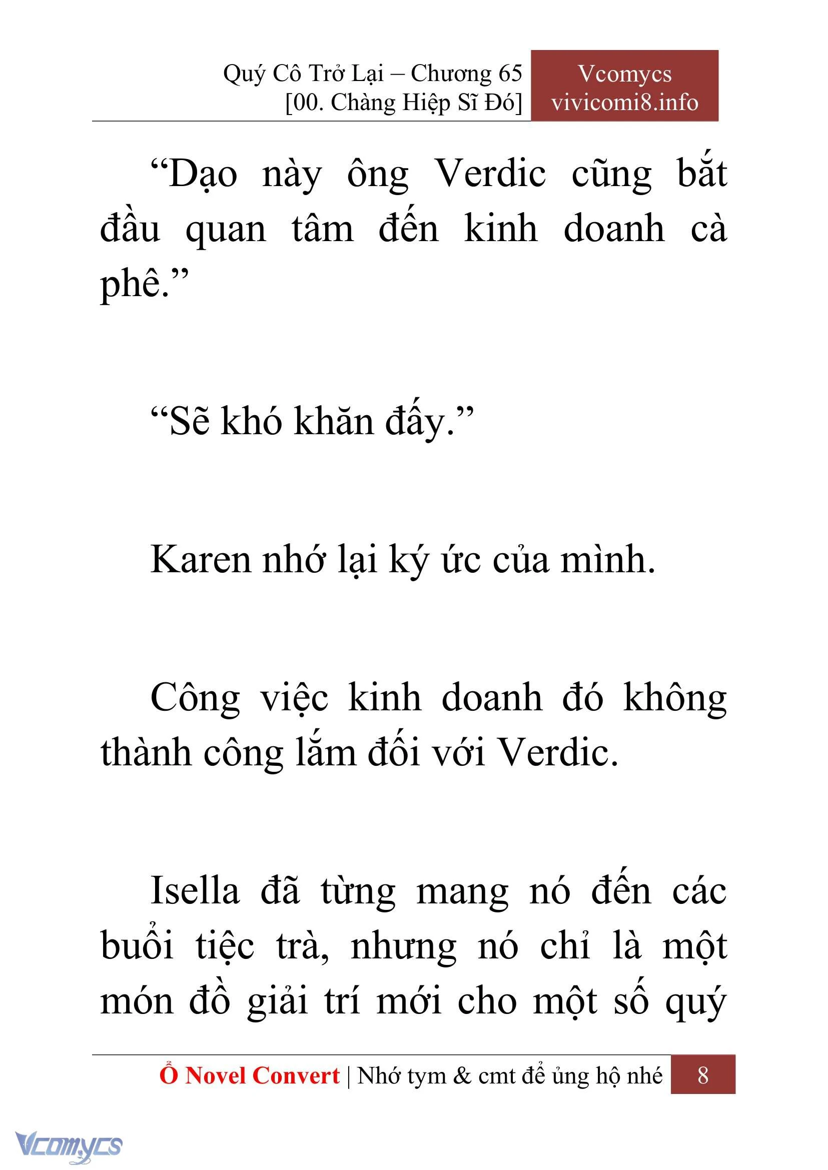 [Novel] Quý Cô Trở Lại Chapter  65 - 10