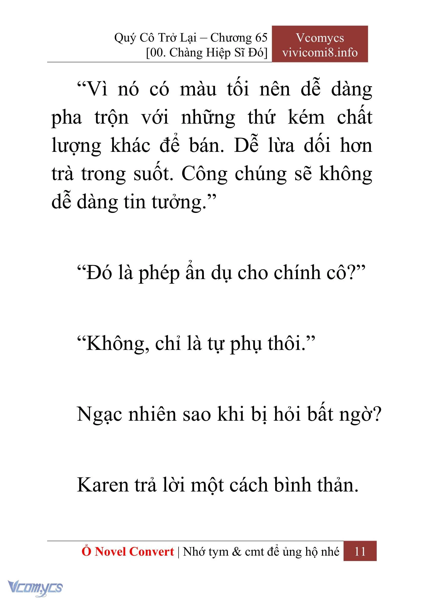 [Novel] Quý Cô Trở Lại Chapter  65 - 13