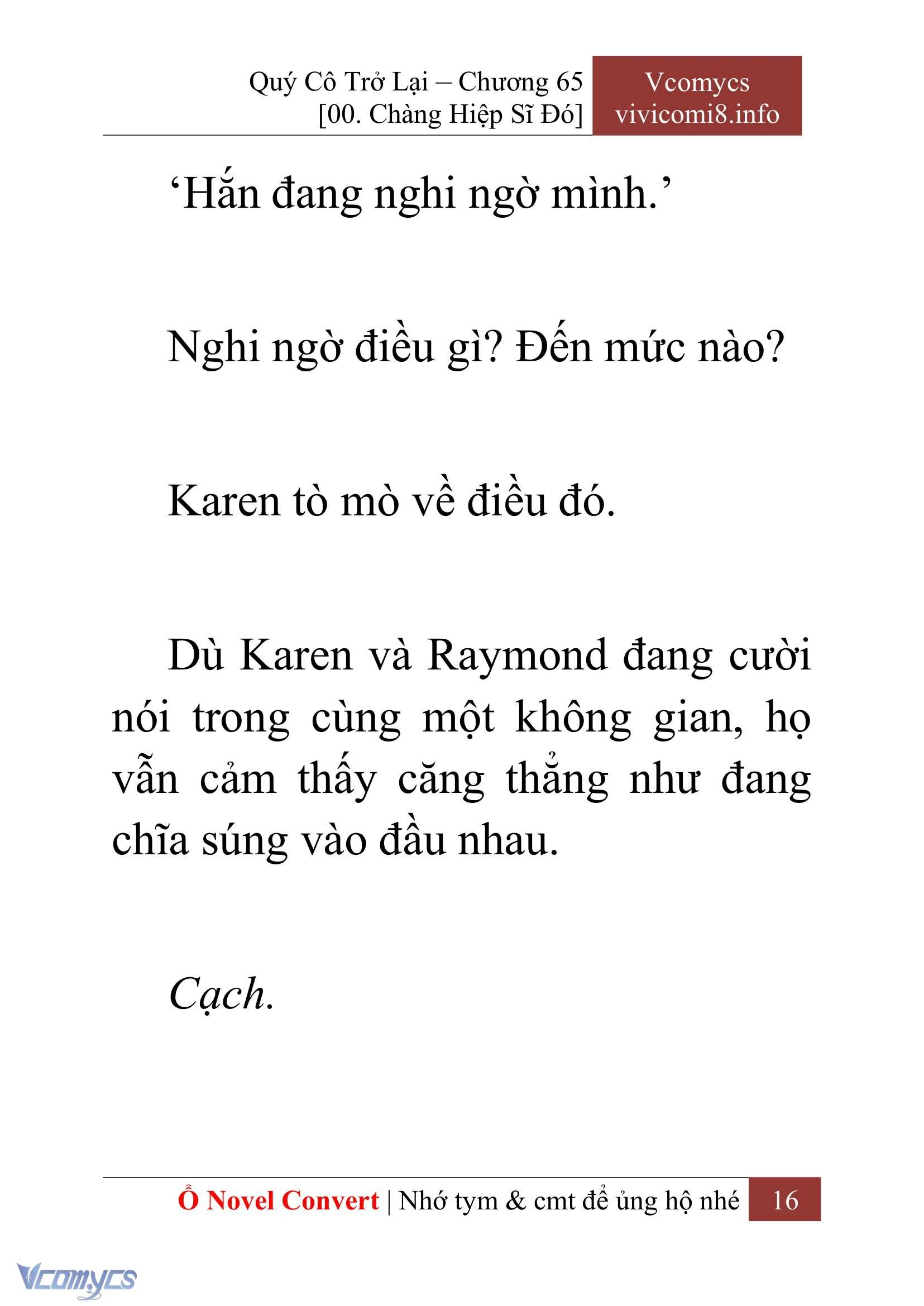 [Novel] Quý Cô Trở Lại Chapter  65 - 18