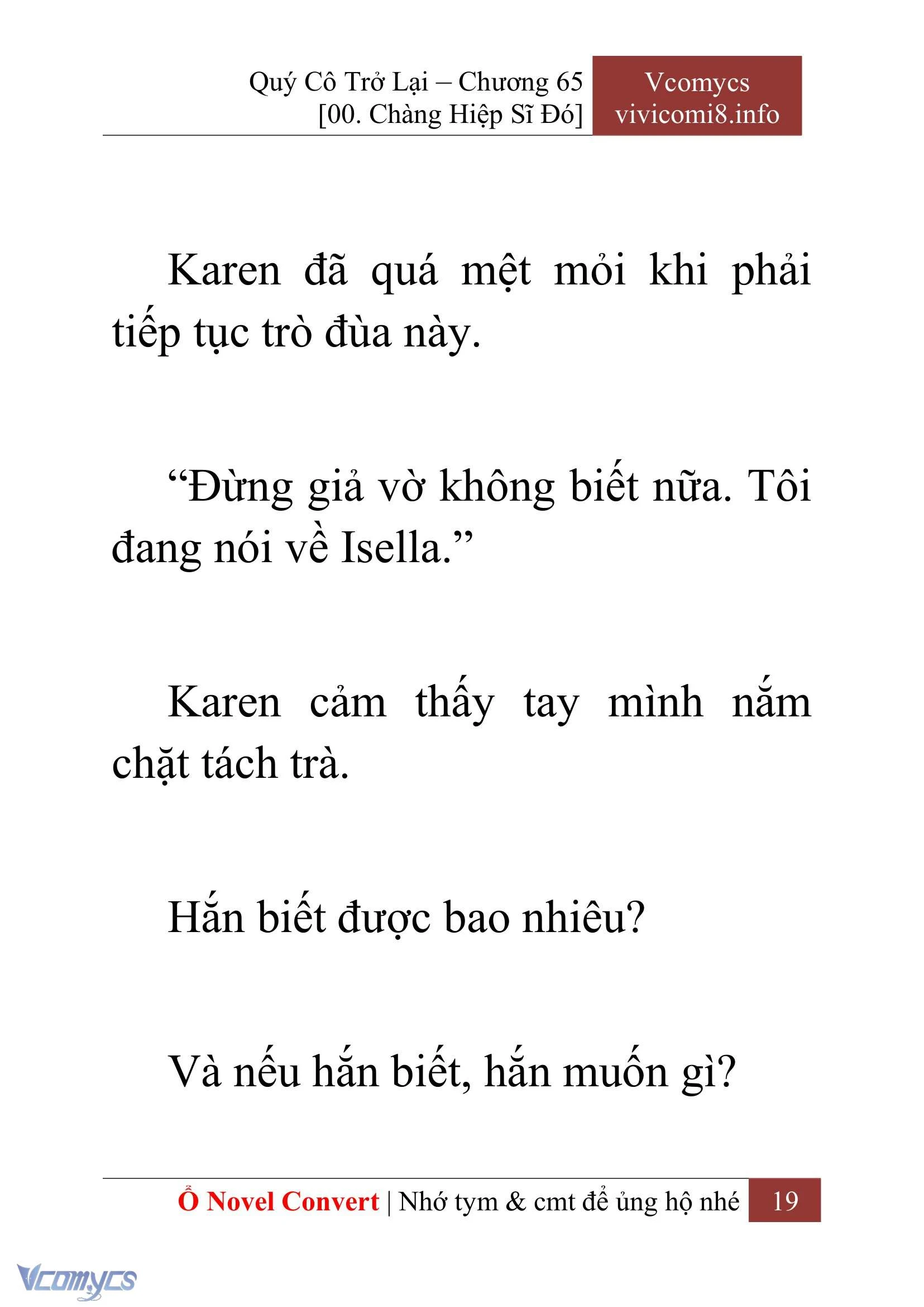 [Novel] Quý Cô Trở Lại Chapter  65 - 21