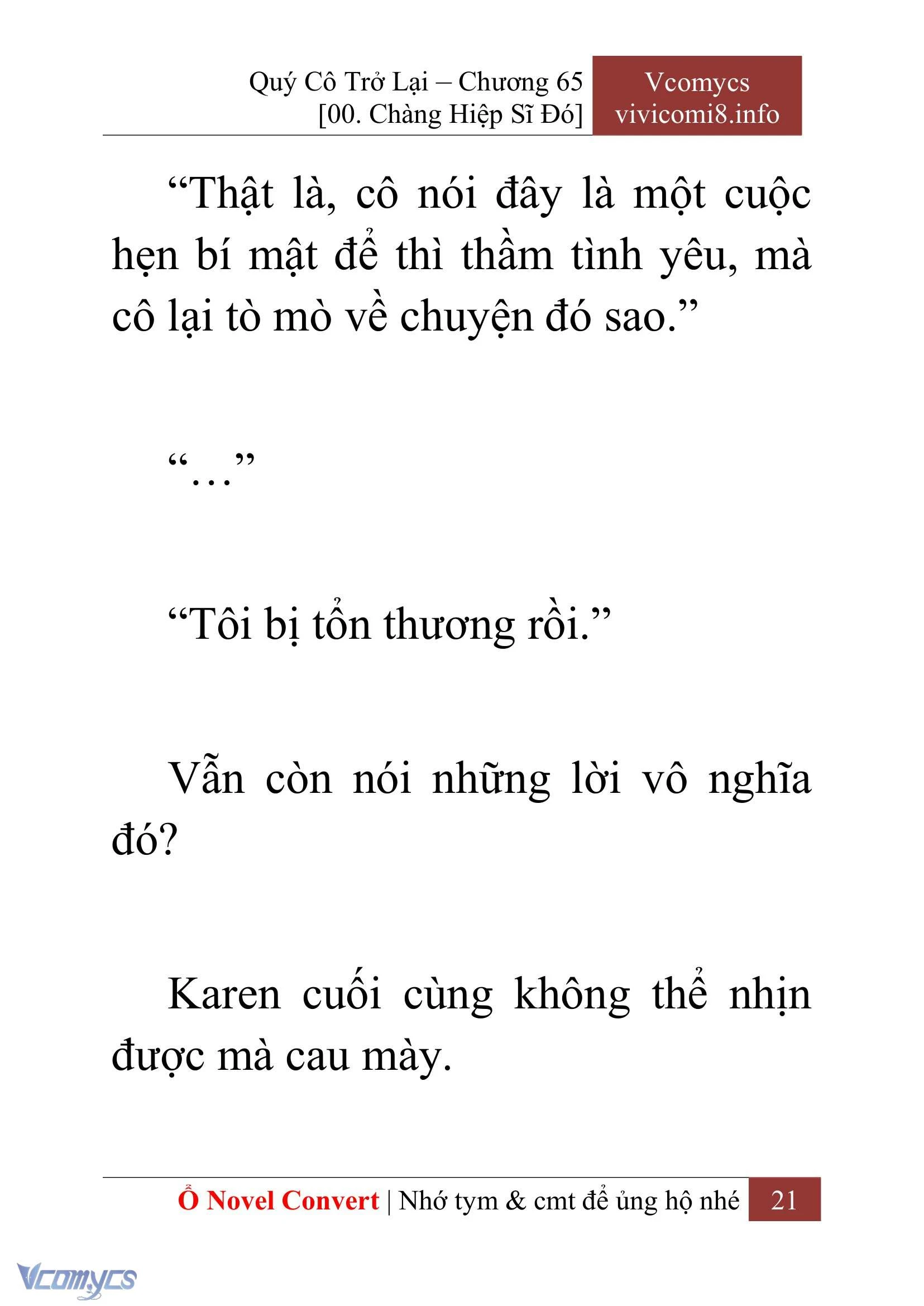[Novel] Quý Cô Trở Lại Chapter  65 - 23