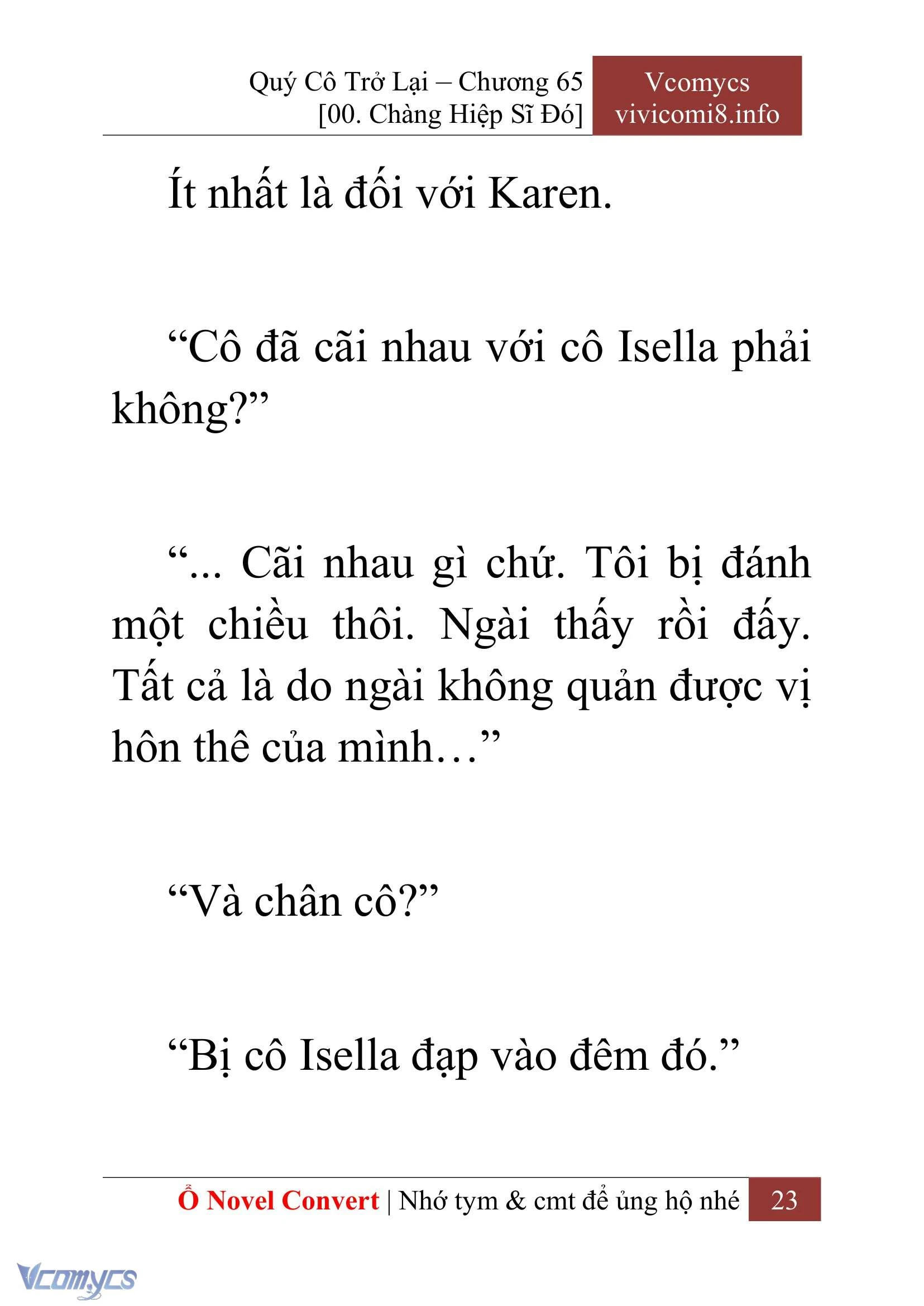 [Novel] Quý Cô Trở Lại Chapter  65 - 25