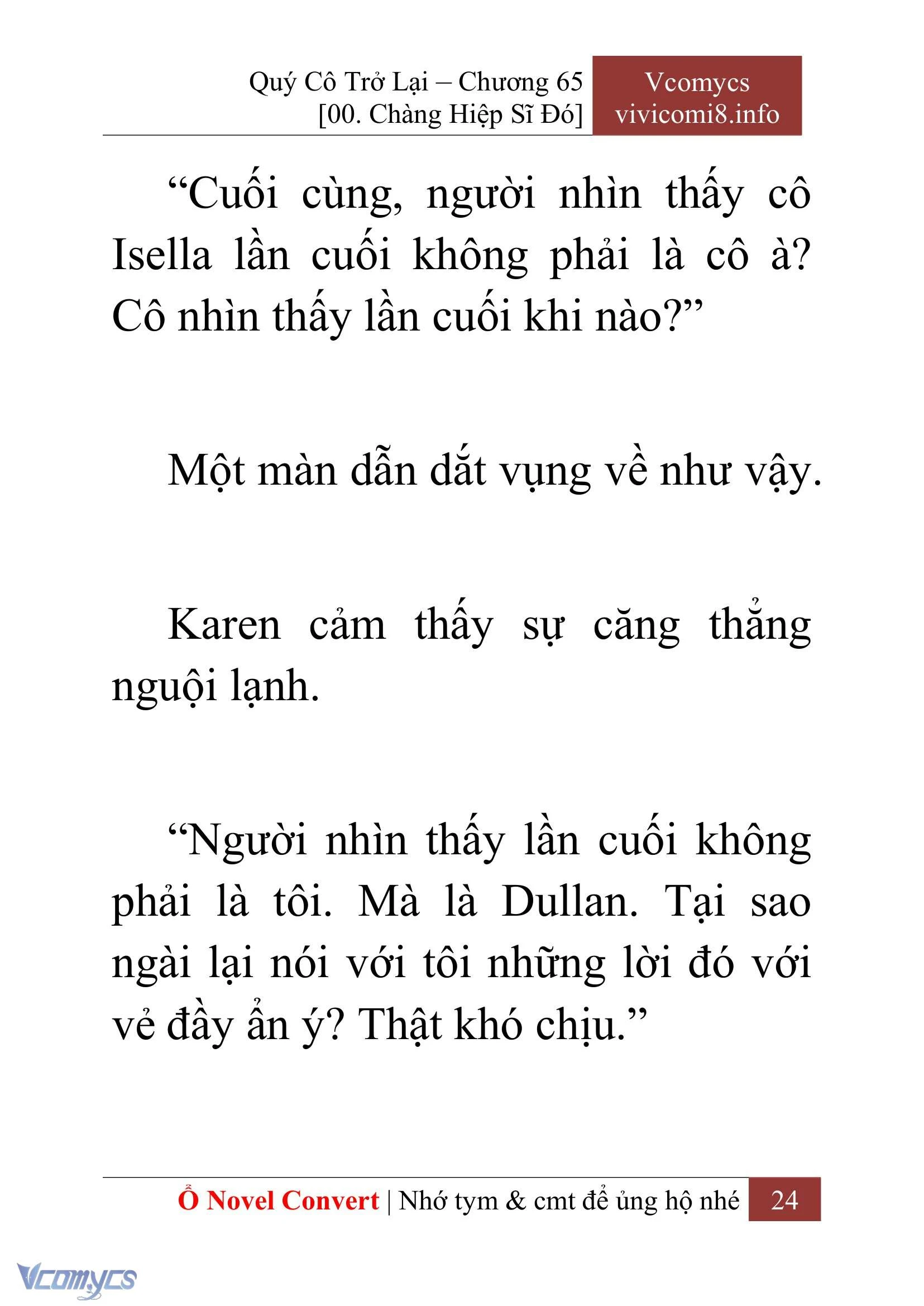 [Novel] Quý Cô Trở Lại Chapter  65 - 26