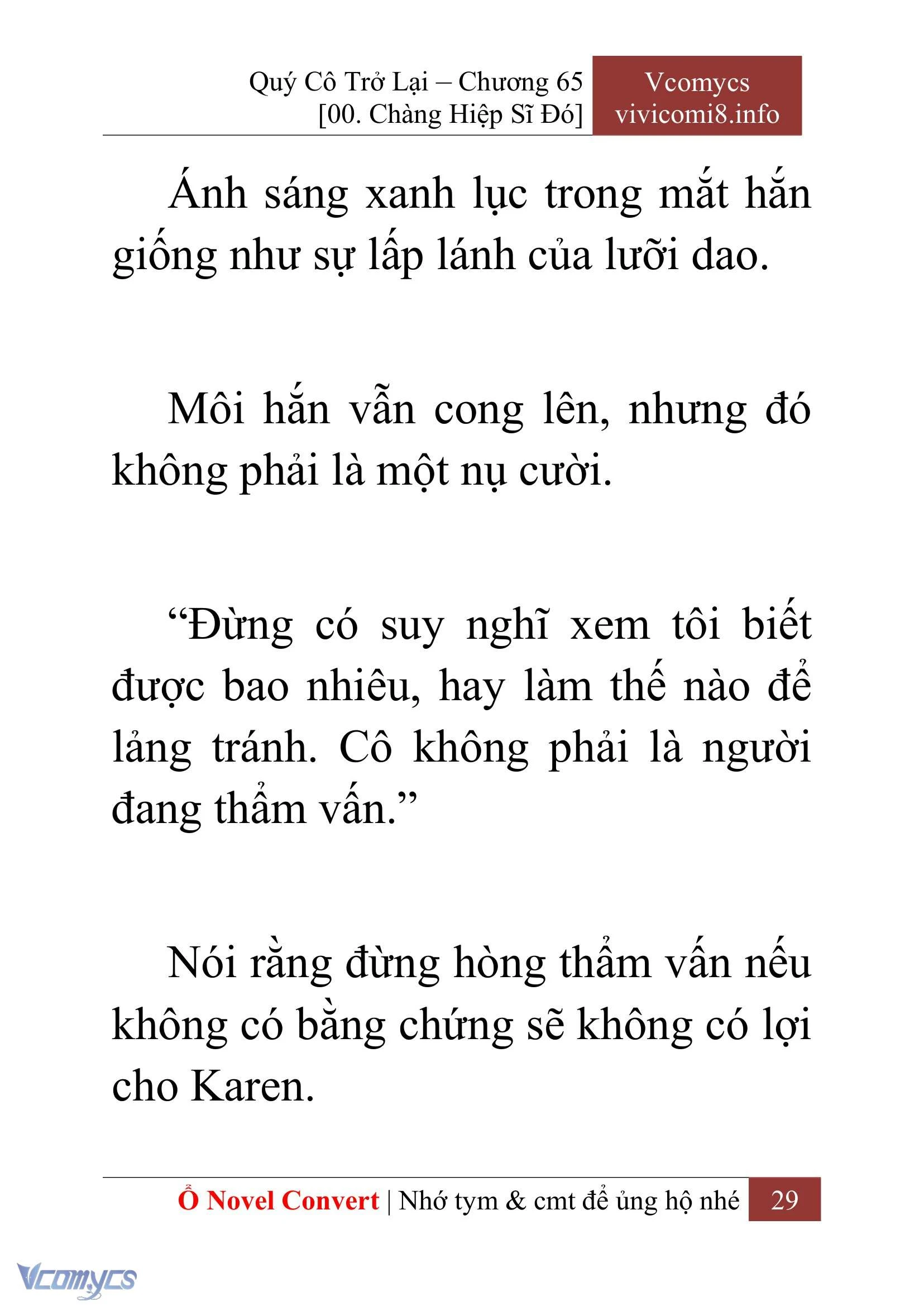 [Novel] Quý Cô Trở Lại Chapter  65 - 31
