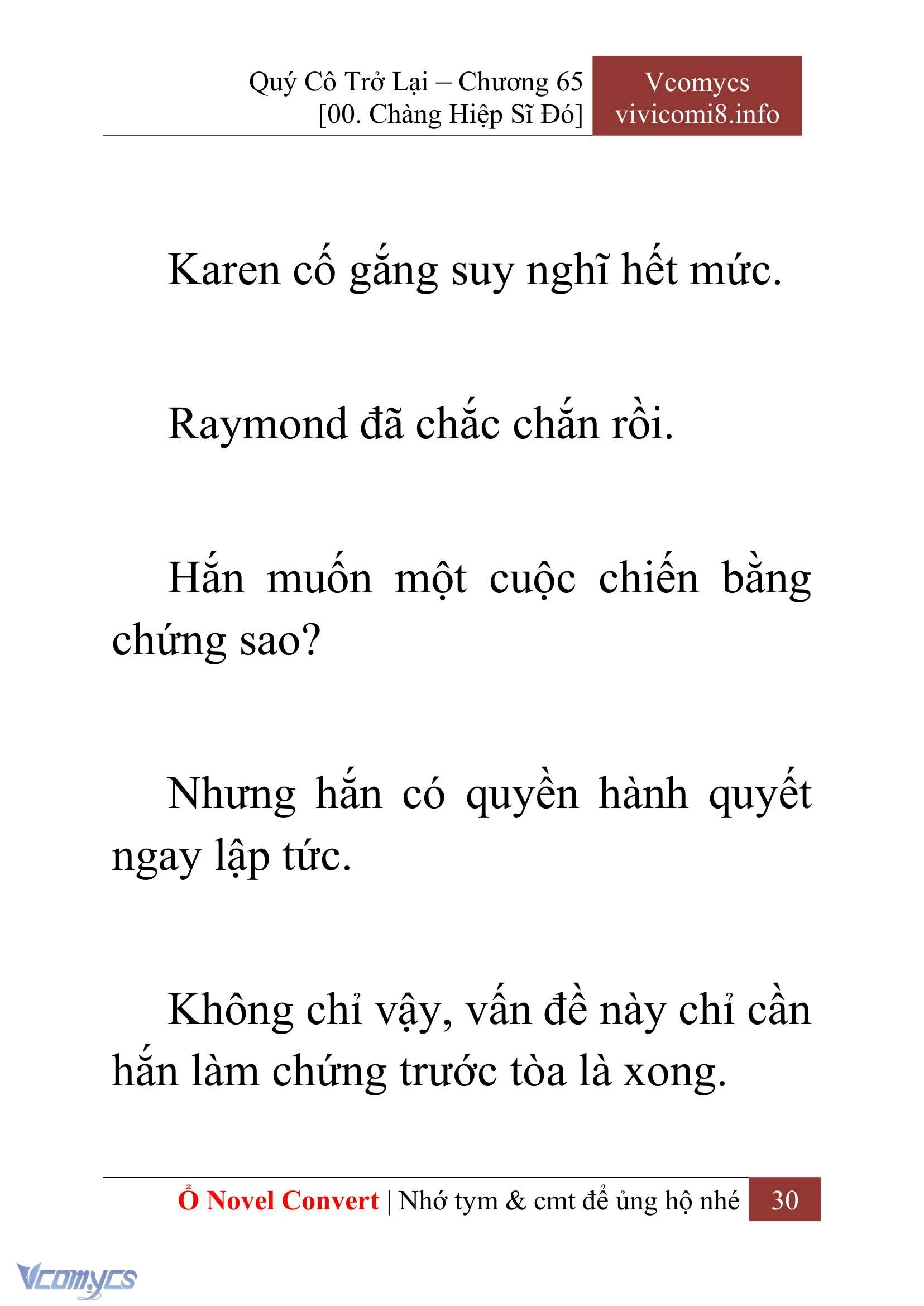 [Novel] Quý Cô Trở Lại Chapter  65 - 32