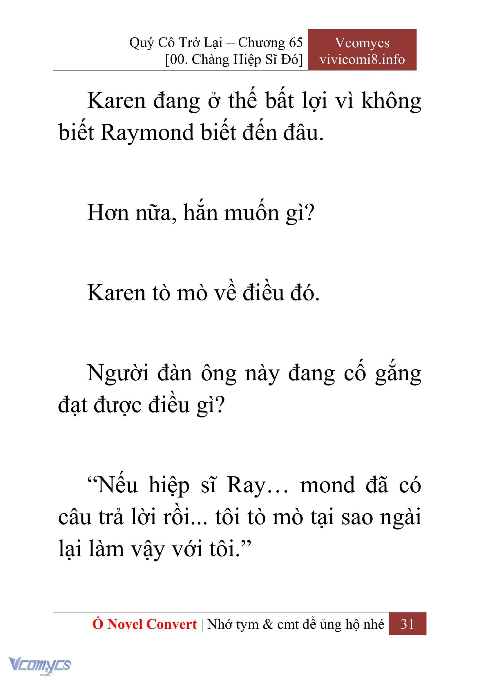 [Novel] Quý Cô Trở Lại Chapter  65 - 33