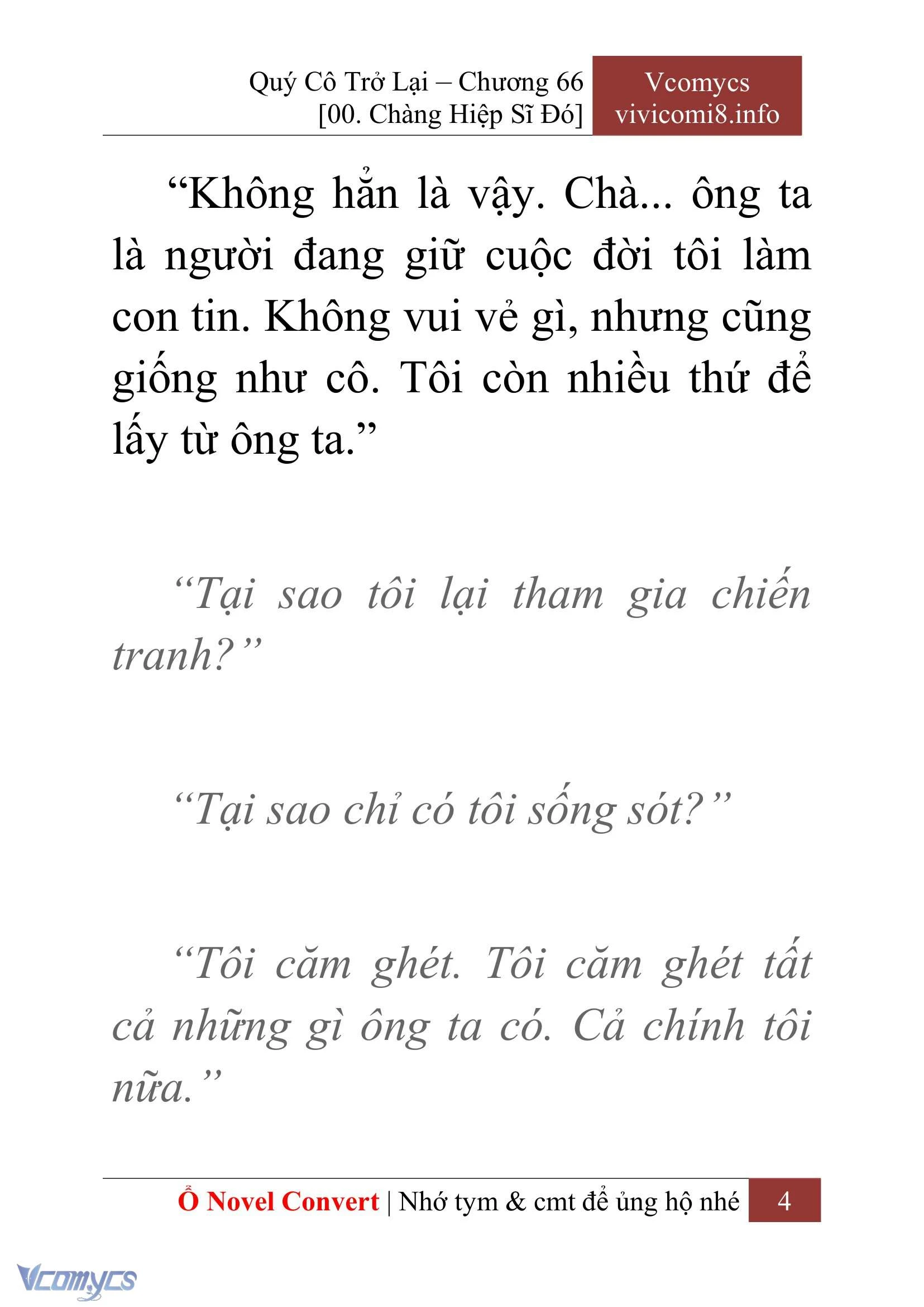 [Novel] Quý Cô Trở Lại Chapter  66 - 6