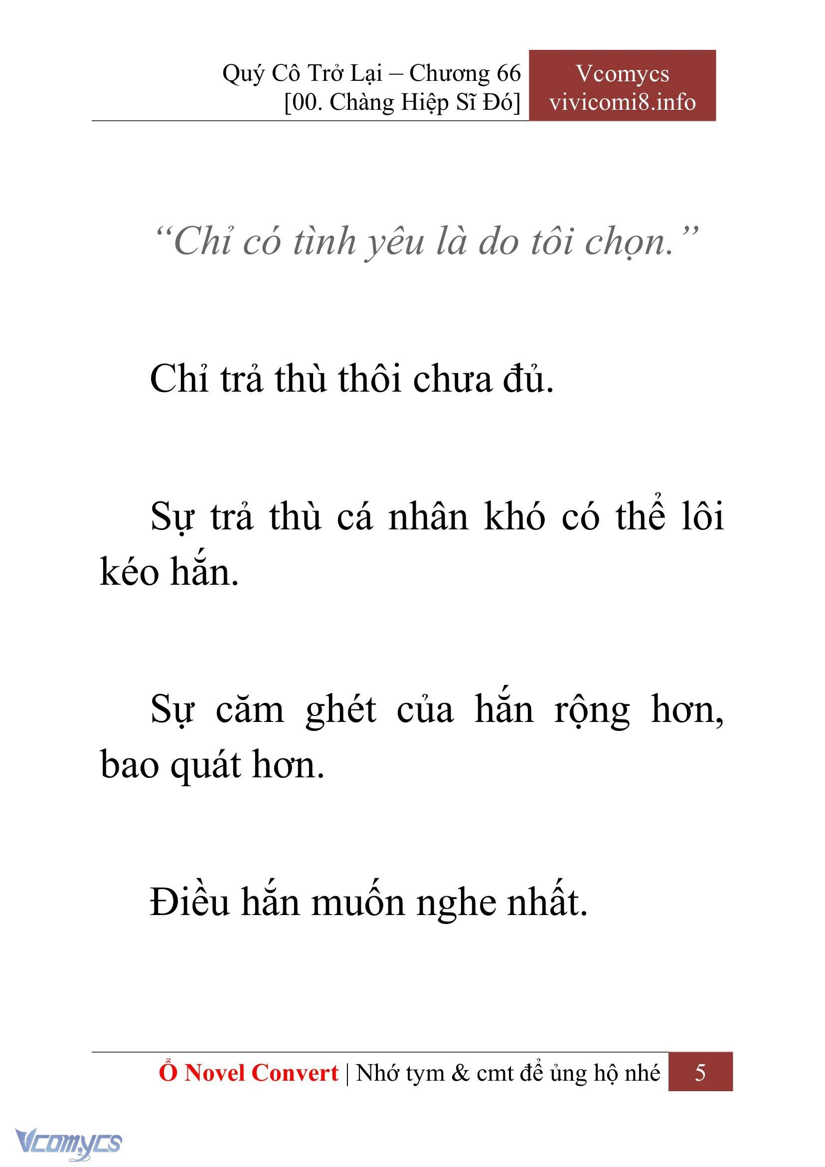 [Novel] Quý Cô Trở Lại Chapter  66 - 7