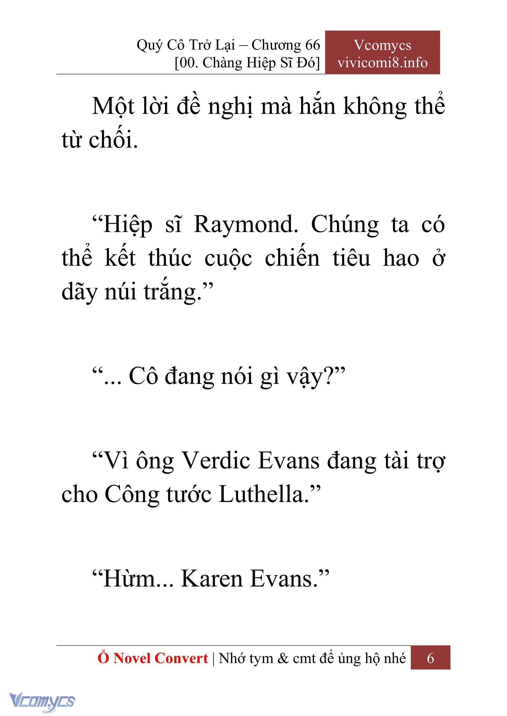 [Novel] Quý Cô Trở Lại Chapter  66 - 8