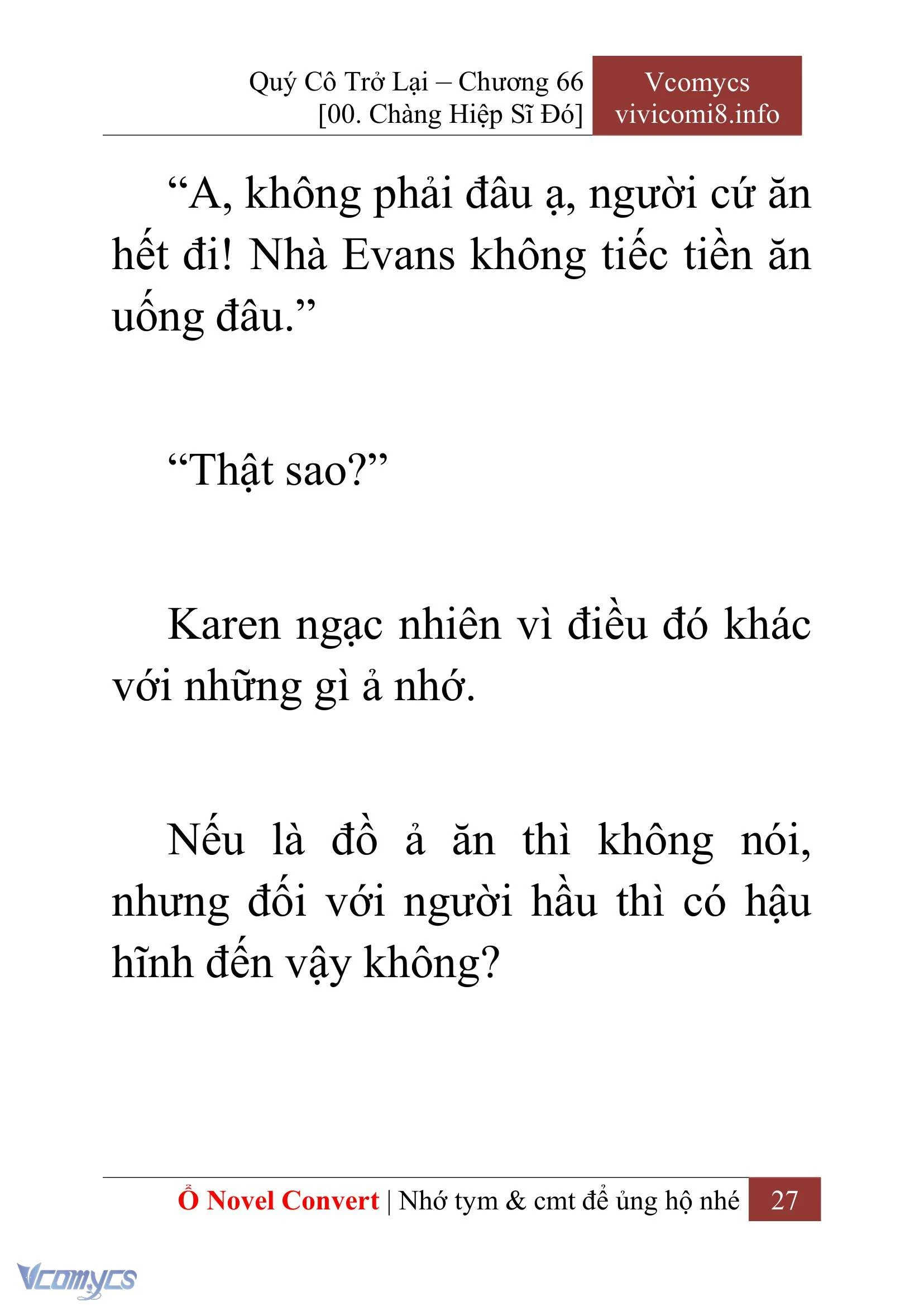 [Novel] Quý Cô Trở Lại Chapter  66 - 29