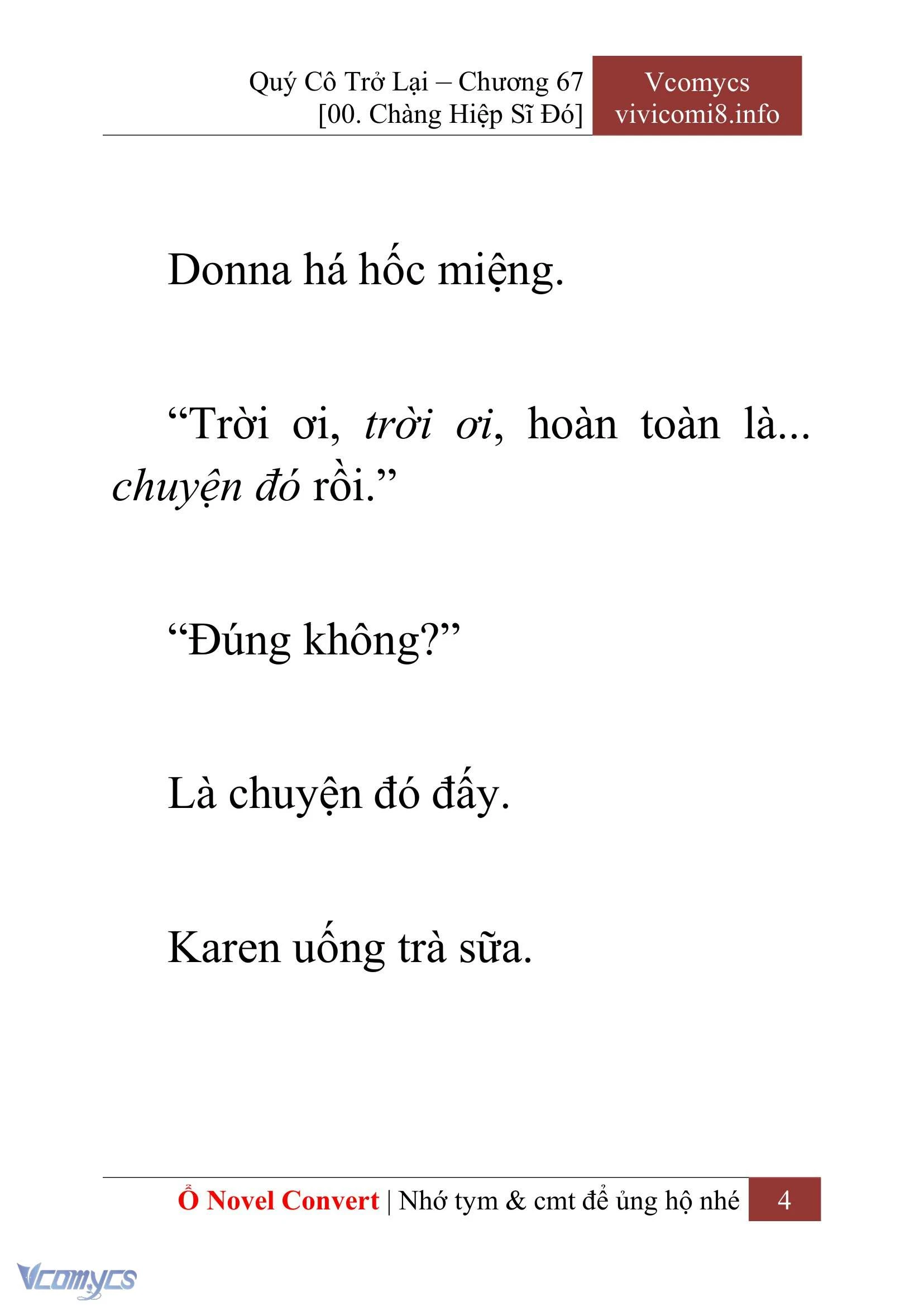 [Novel] Quý Cô Trở Lại Chapter  67 - 6