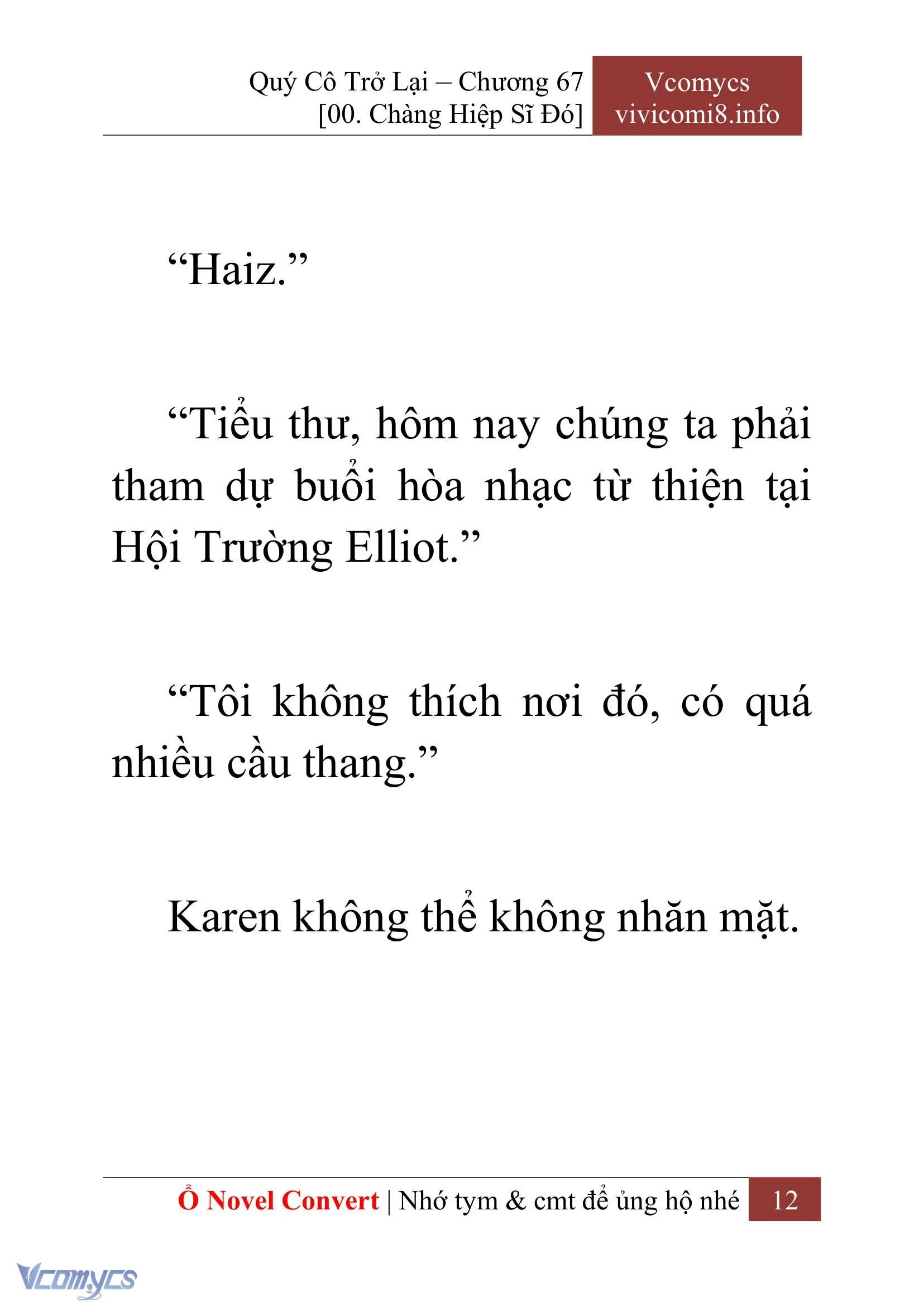 [Novel] Quý Cô Trở Lại Chapter  67 - 14