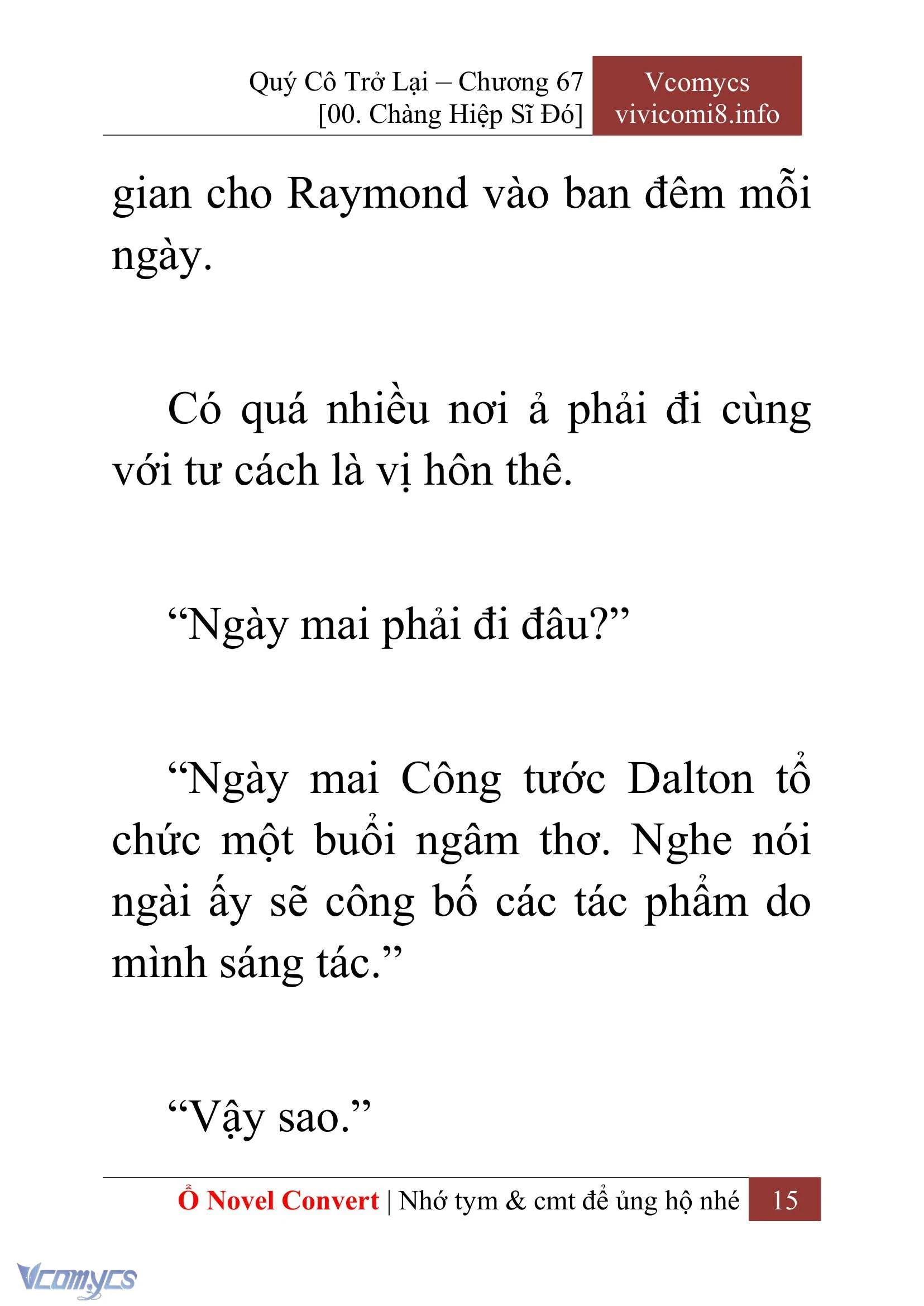 [Novel] Quý Cô Trở Lại Chapter  67 - 17