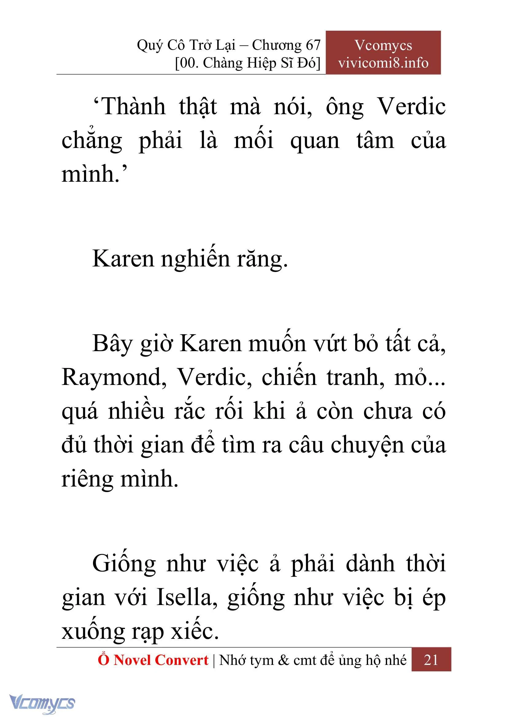 [Novel] Quý Cô Trở Lại Chapter  67 - 23