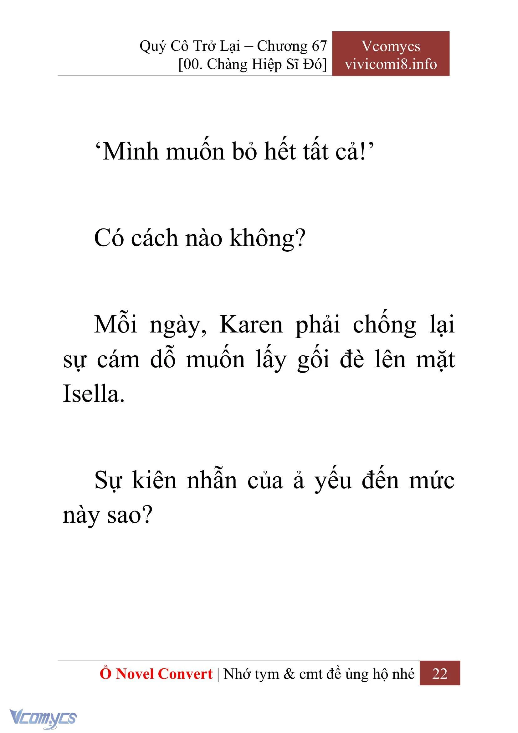 [Novel] Quý Cô Trở Lại Chapter  67 - 24