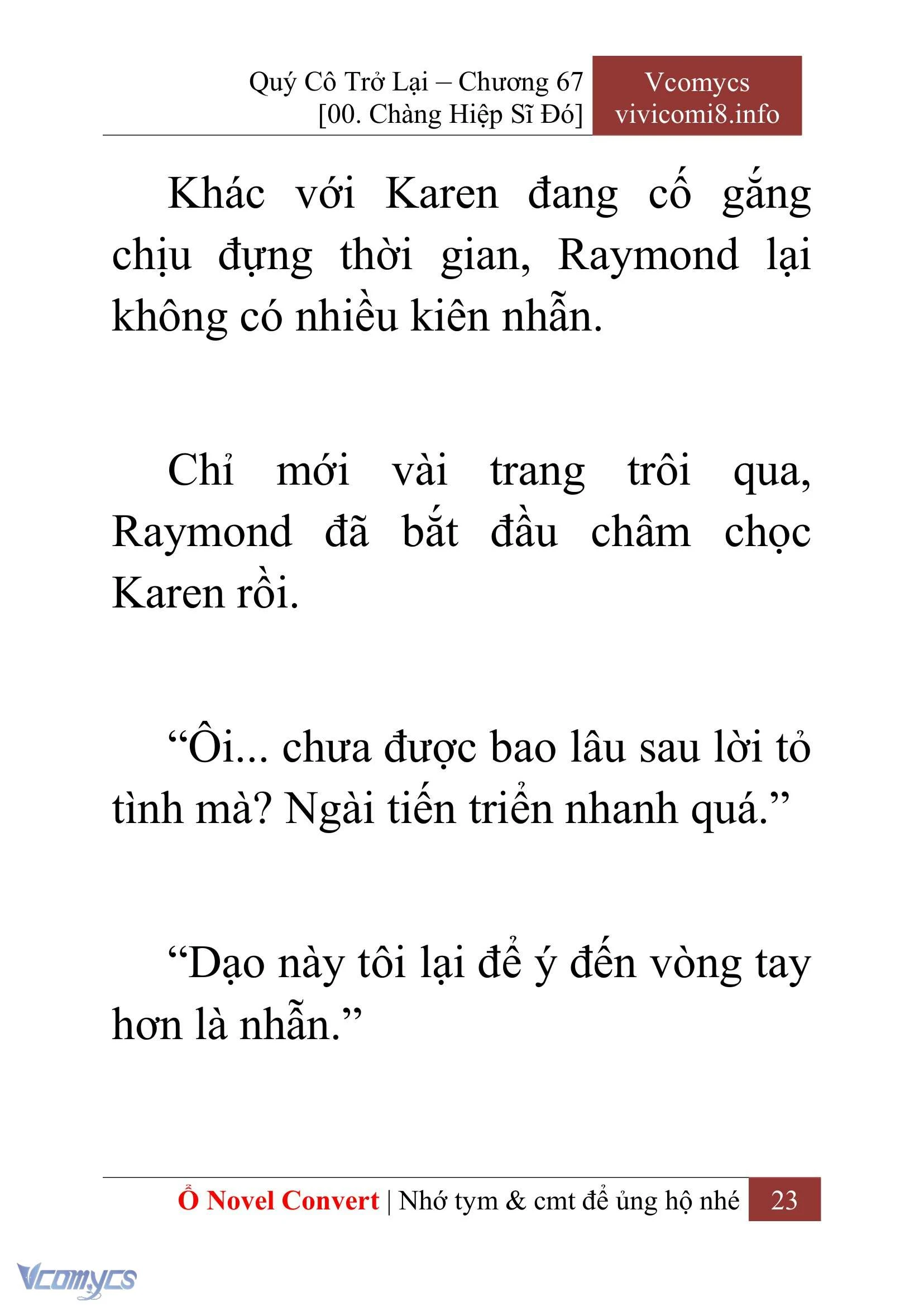 [Novel] Quý Cô Trở Lại Chapter  67 - 25