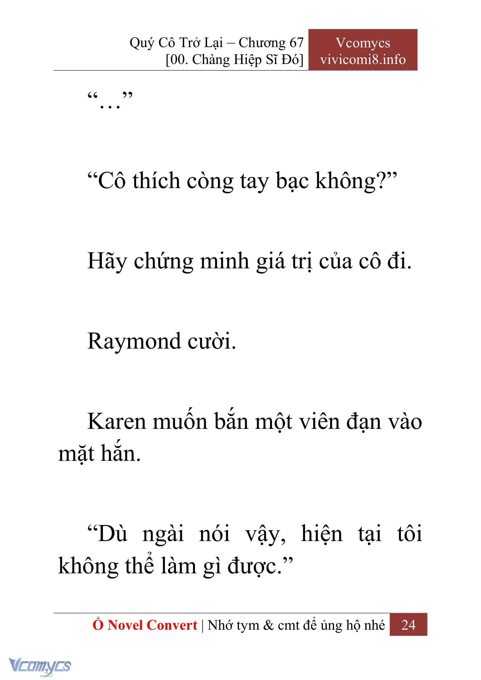 [Novel] Quý Cô Trở Lại Chapter  67 - 26