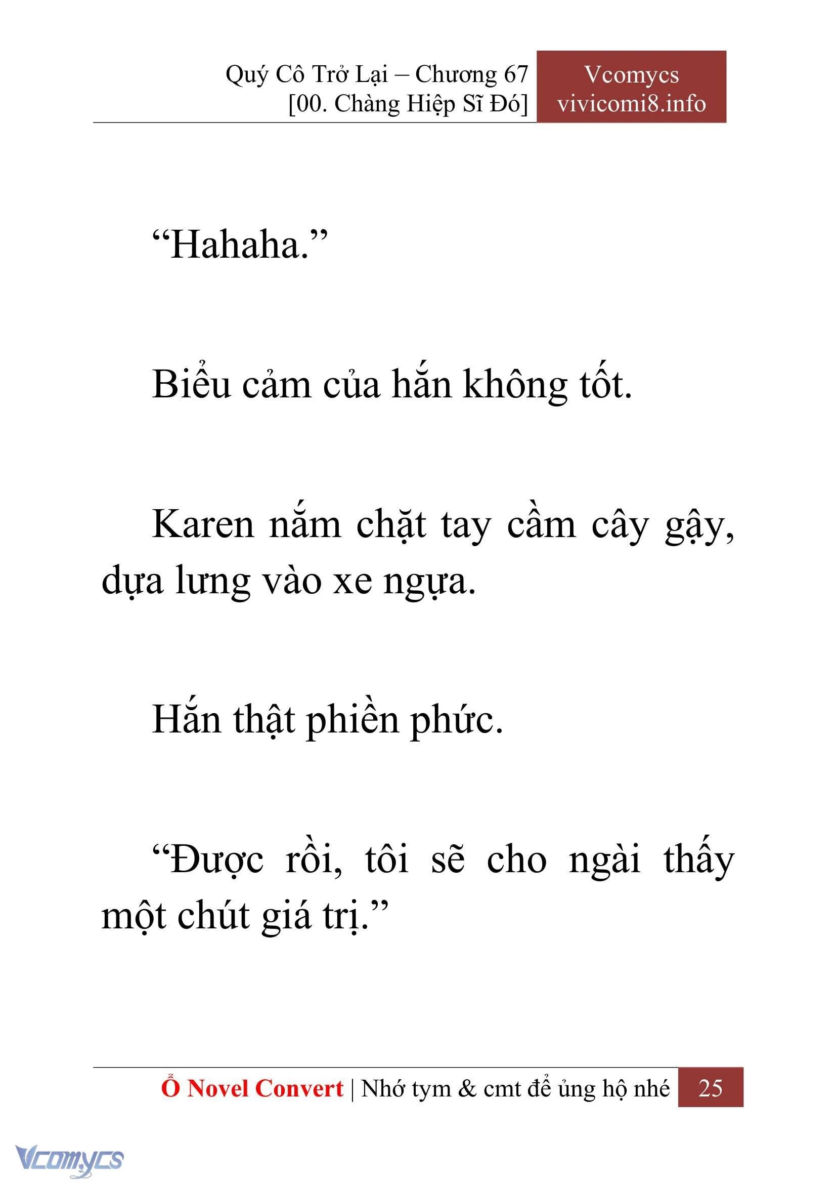 [Novel] Quý Cô Trở Lại Chapter  67 - 27