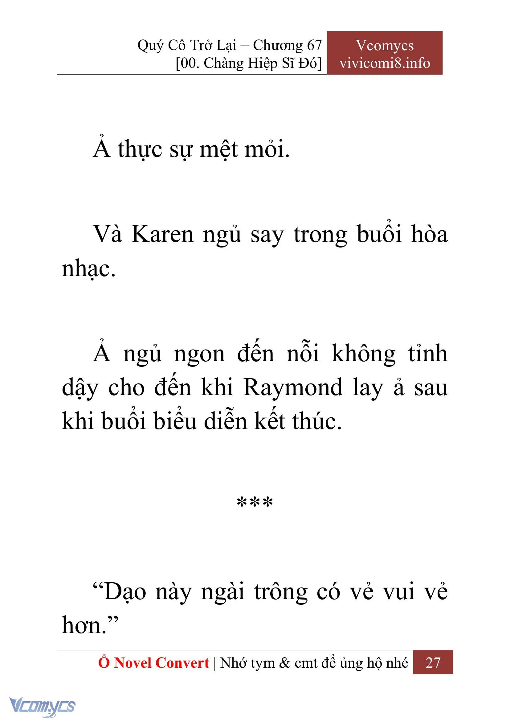 [Novel] Quý Cô Trở Lại Chapter  67 - 29
