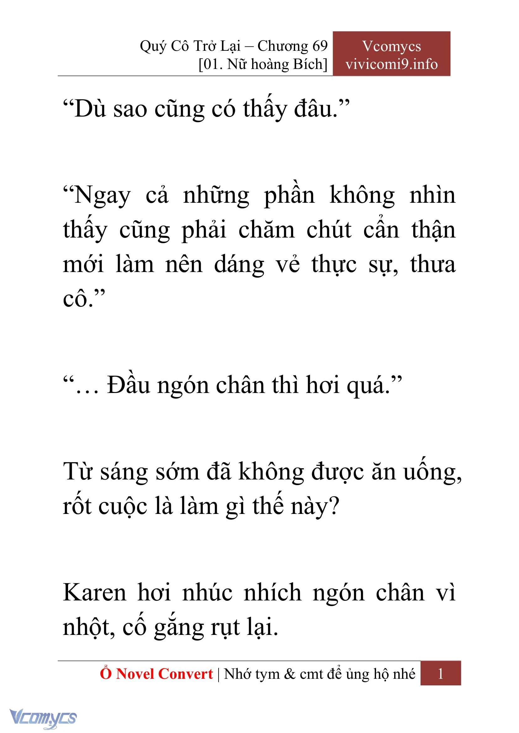 [Novel] Quý Cô Trở Lại Chapter  69 - 3