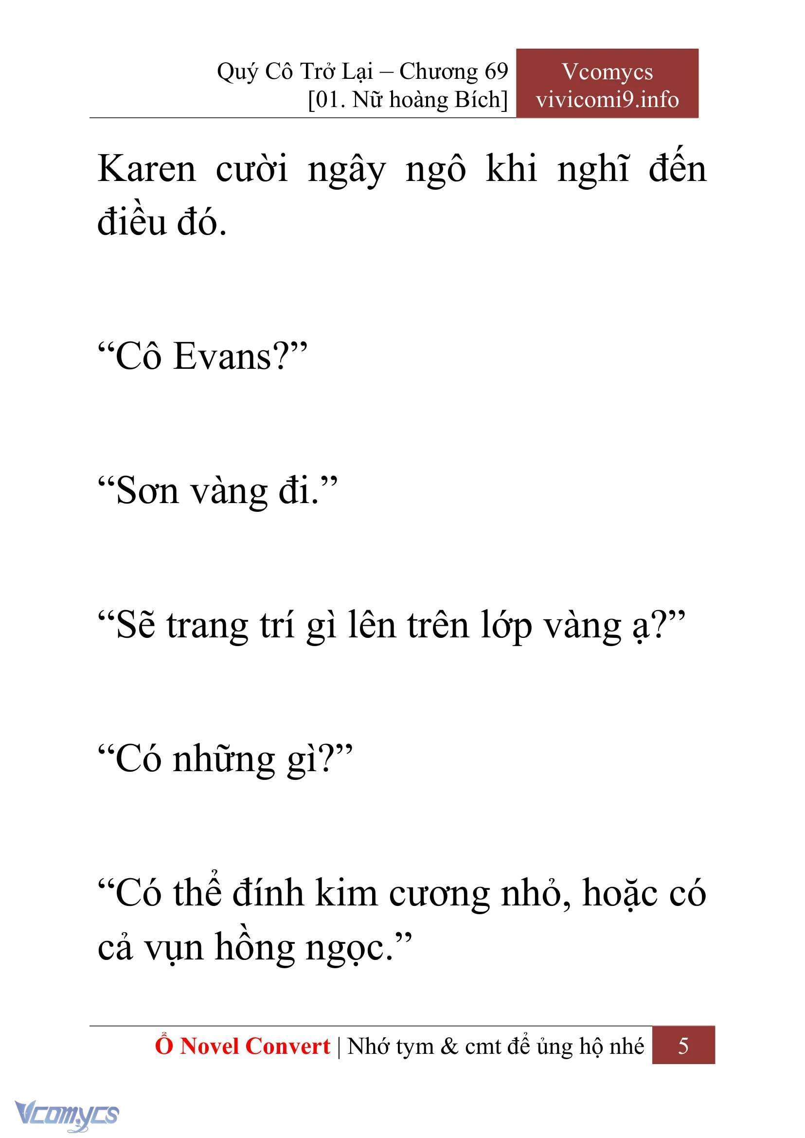 [Novel] Quý Cô Trở Lại Chapter  69 - 7