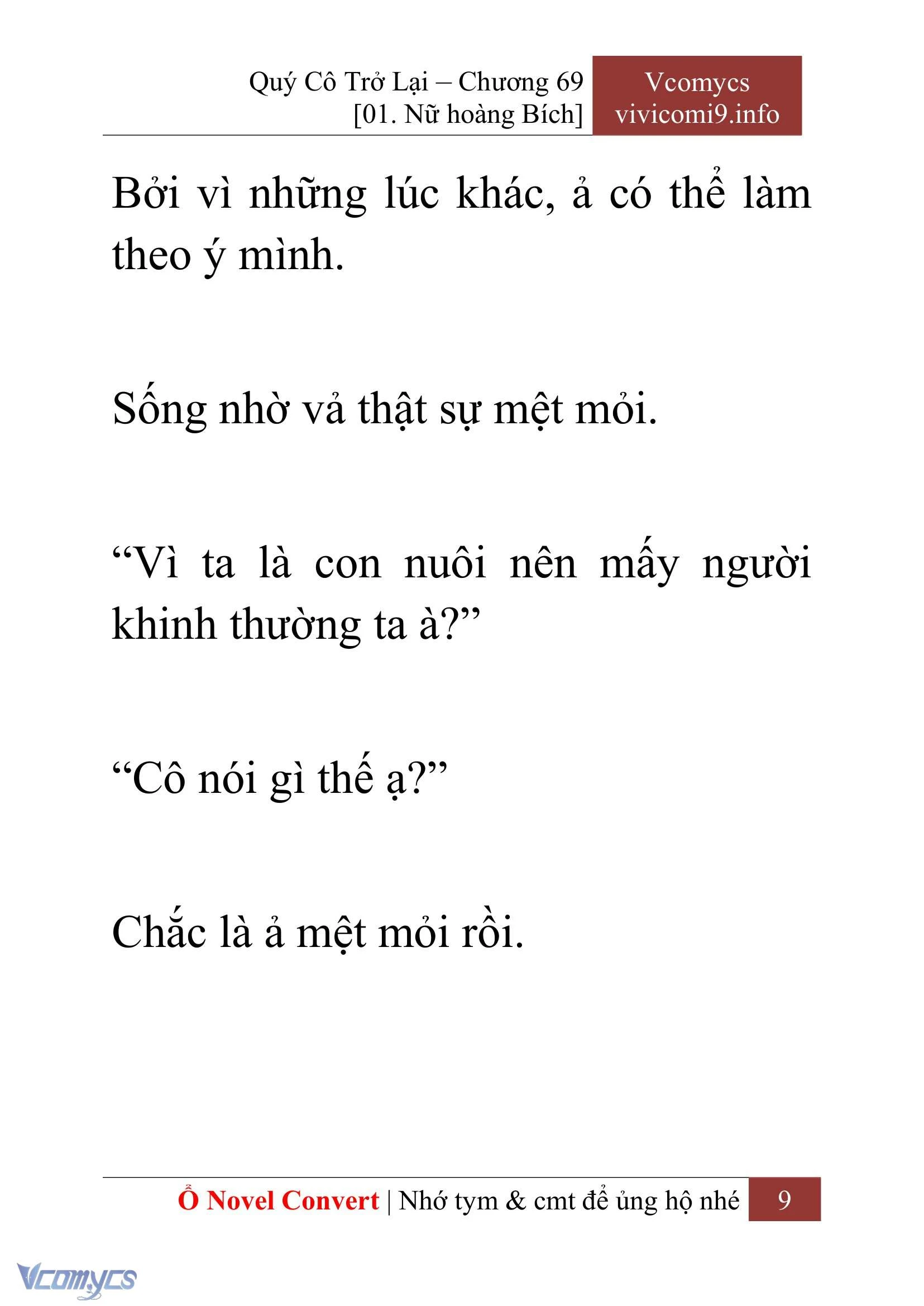 [Novel] Quý Cô Trở Lại Chapter  69 - 11