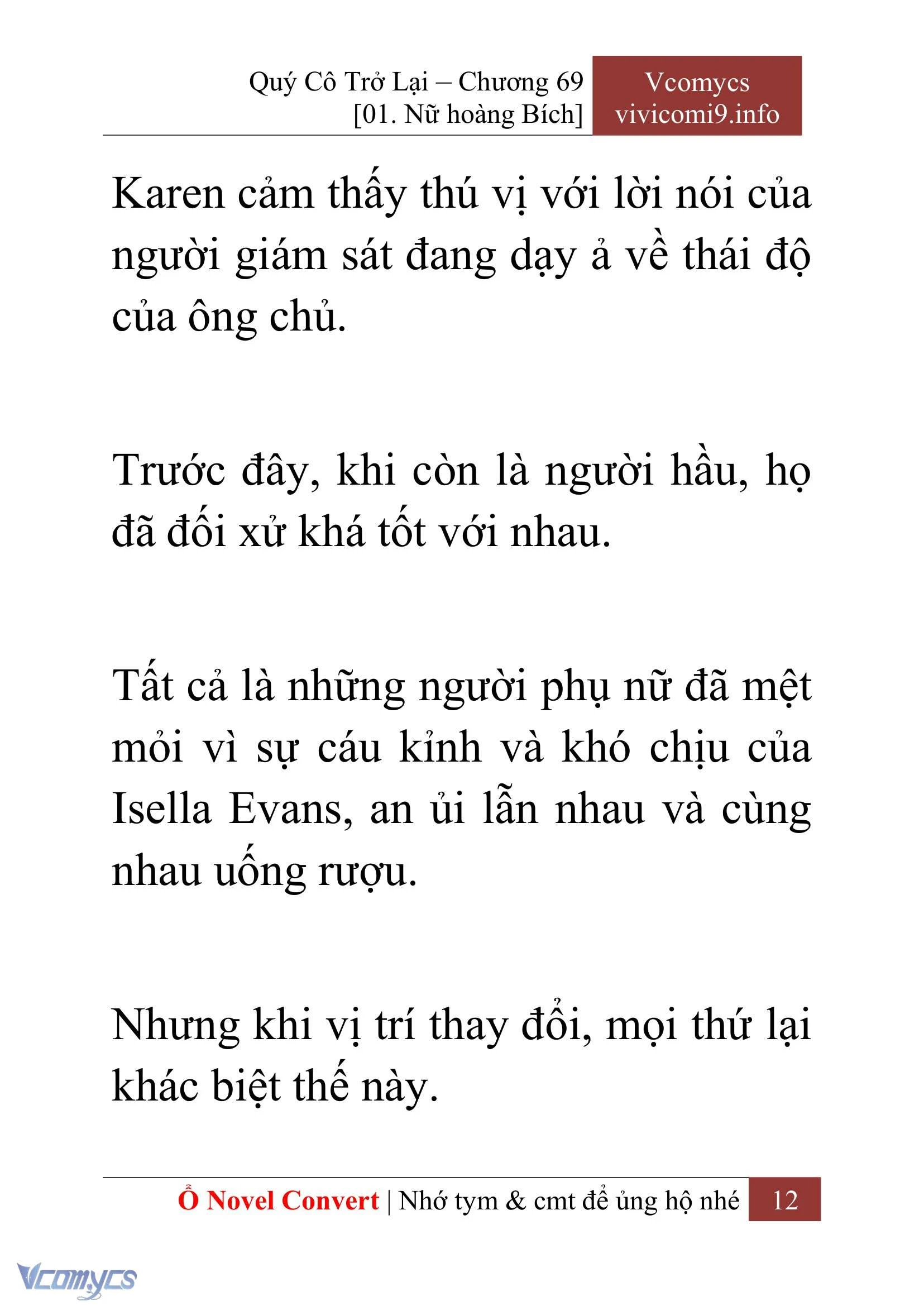 [Novel] Quý Cô Trở Lại Chapter  69 - 14