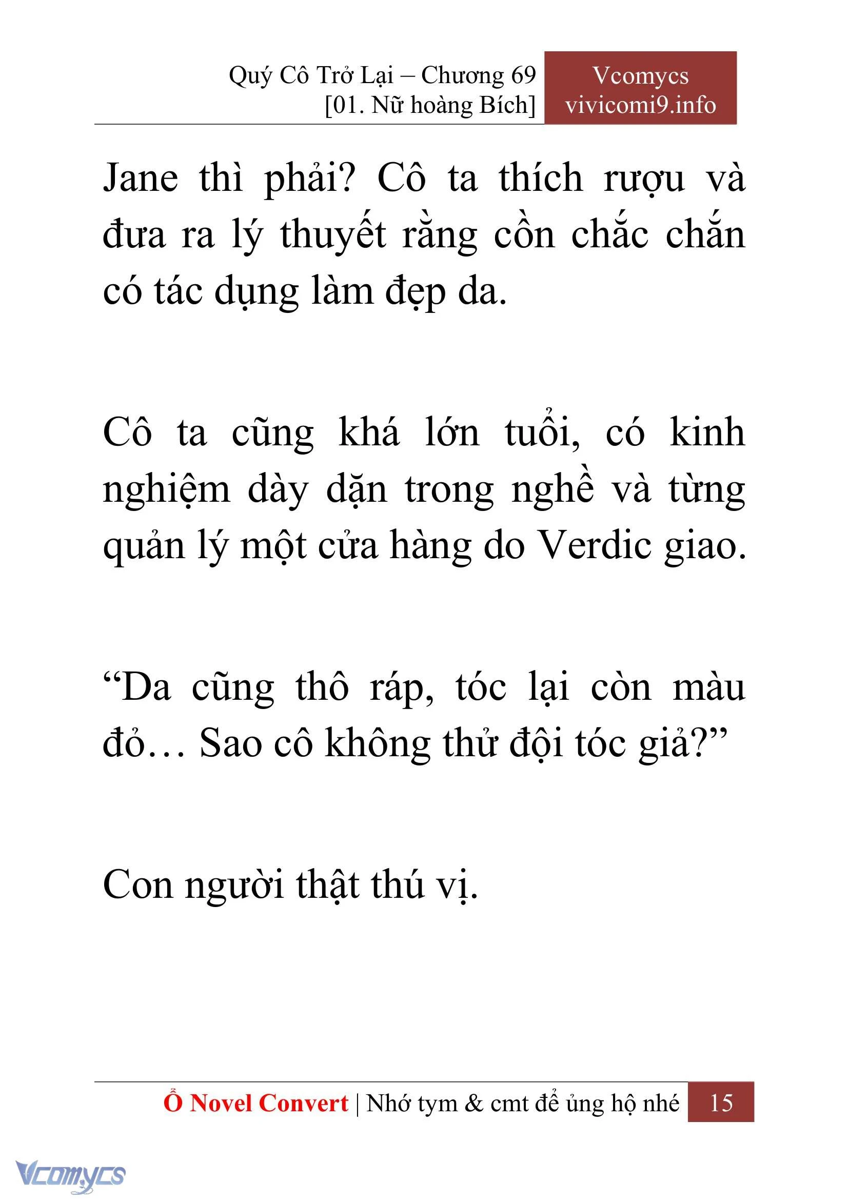 [Novel] Quý Cô Trở Lại Chapter  69 - 17