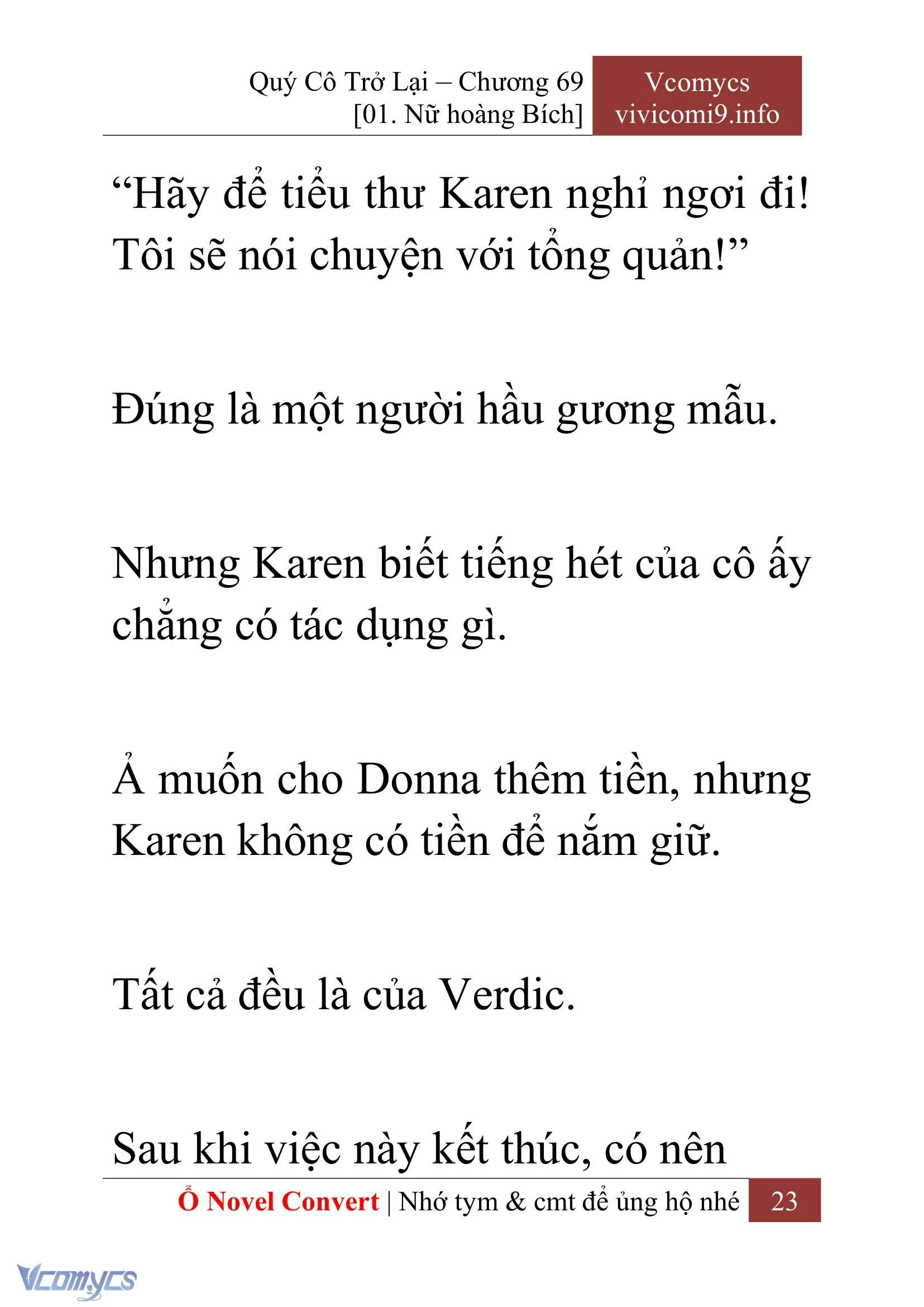 [Novel] Quý Cô Trở Lại Chapter  69 - 25