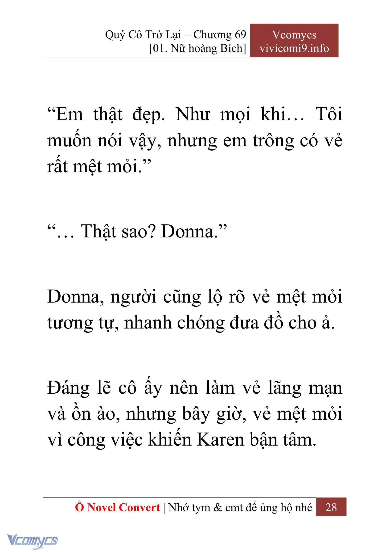 [Novel] Quý Cô Trở Lại Chapter  69 - 30