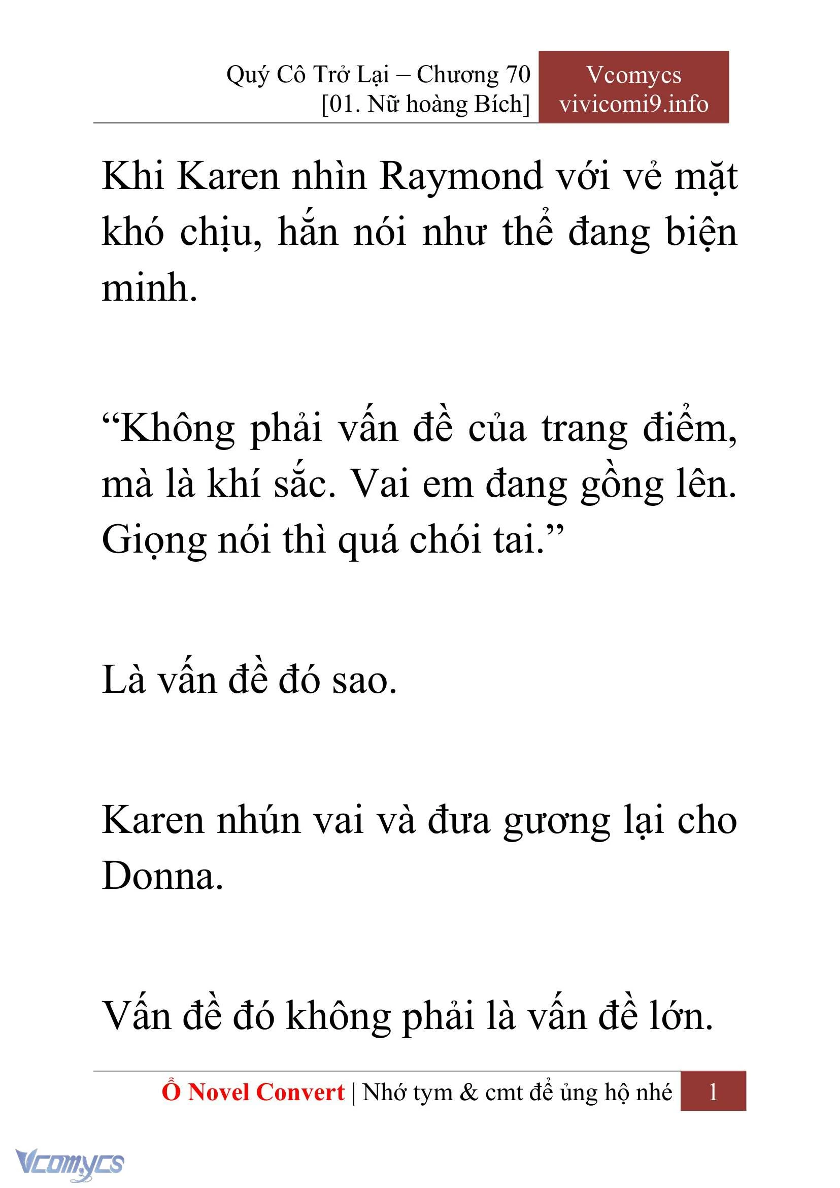 [Novel] Quý Cô Trở Lại Chapter  70 - 3
