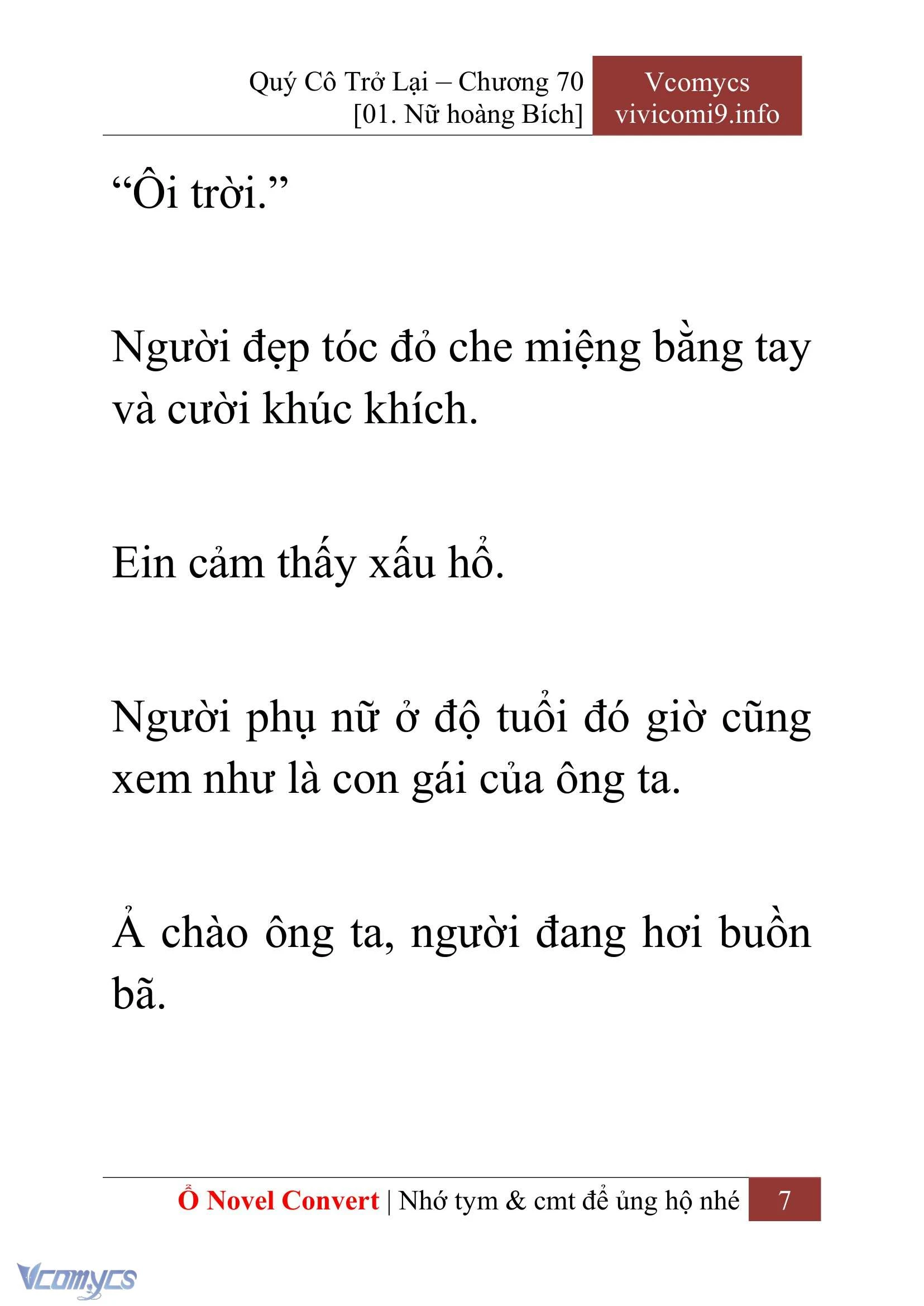 [Novel] Quý Cô Trở Lại Chapter  70 - 9