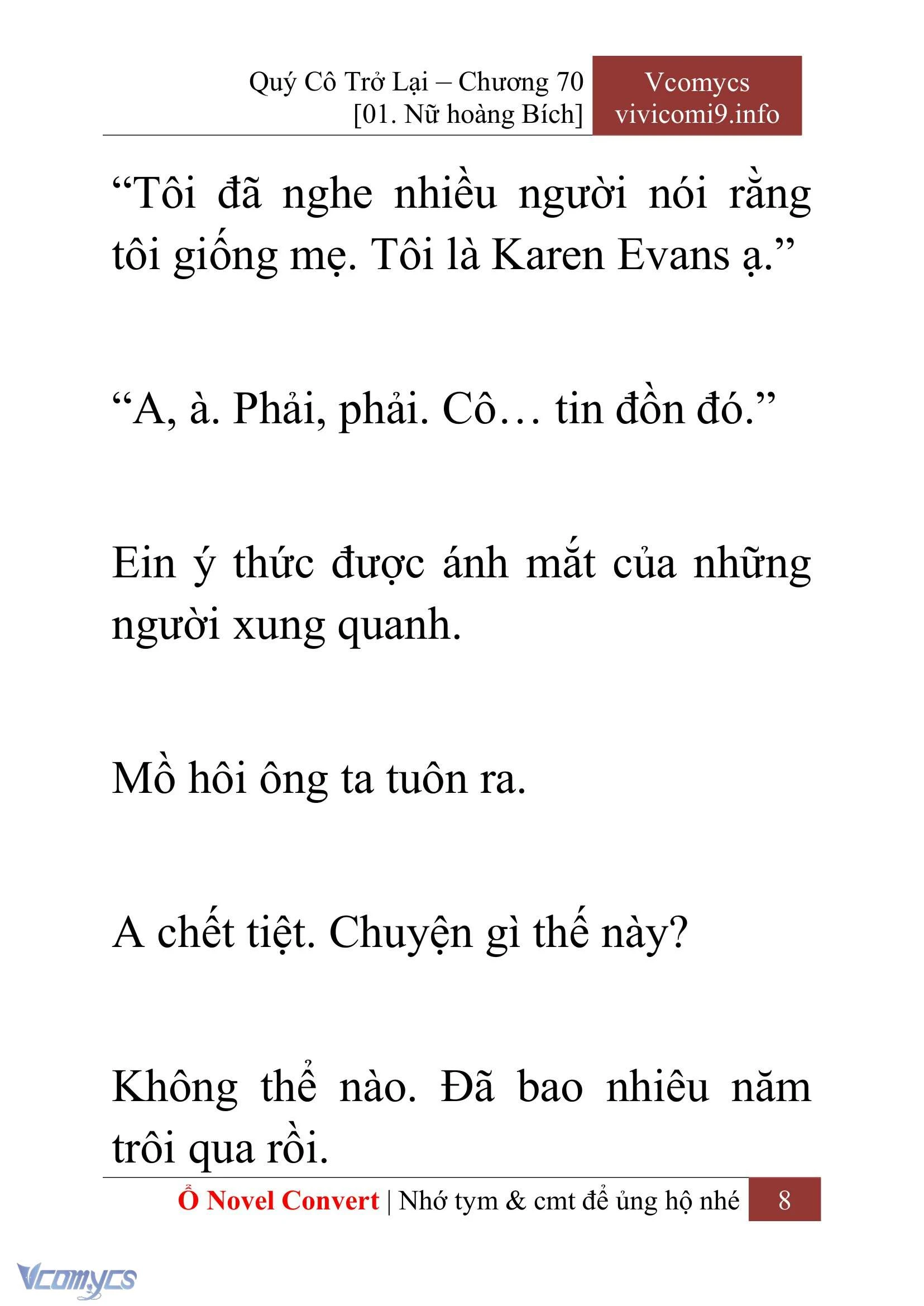[Novel] Quý Cô Trở Lại Chapter  70 - 10