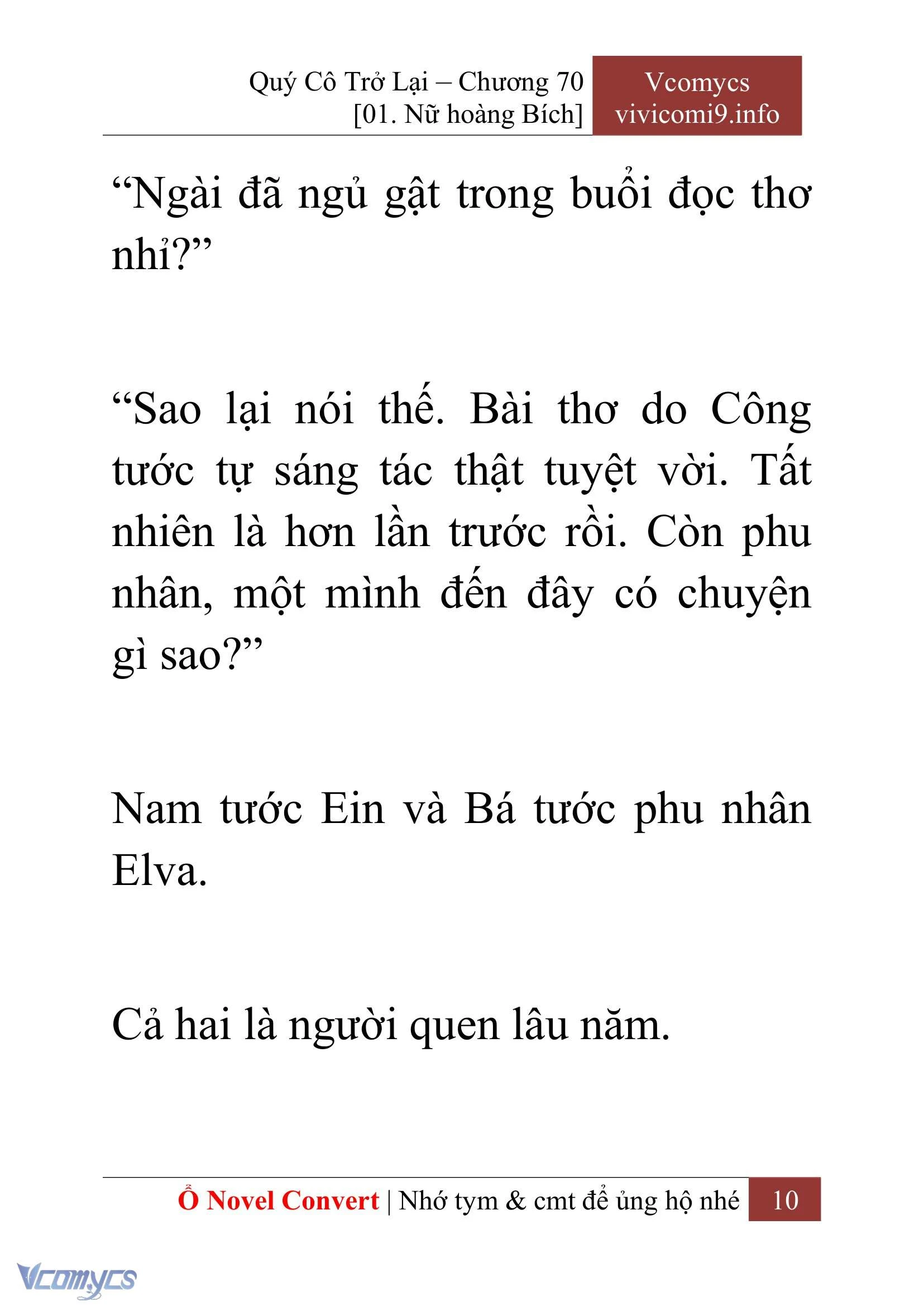 [Novel] Quý Cô Trở Lại Chapter  70 - 12