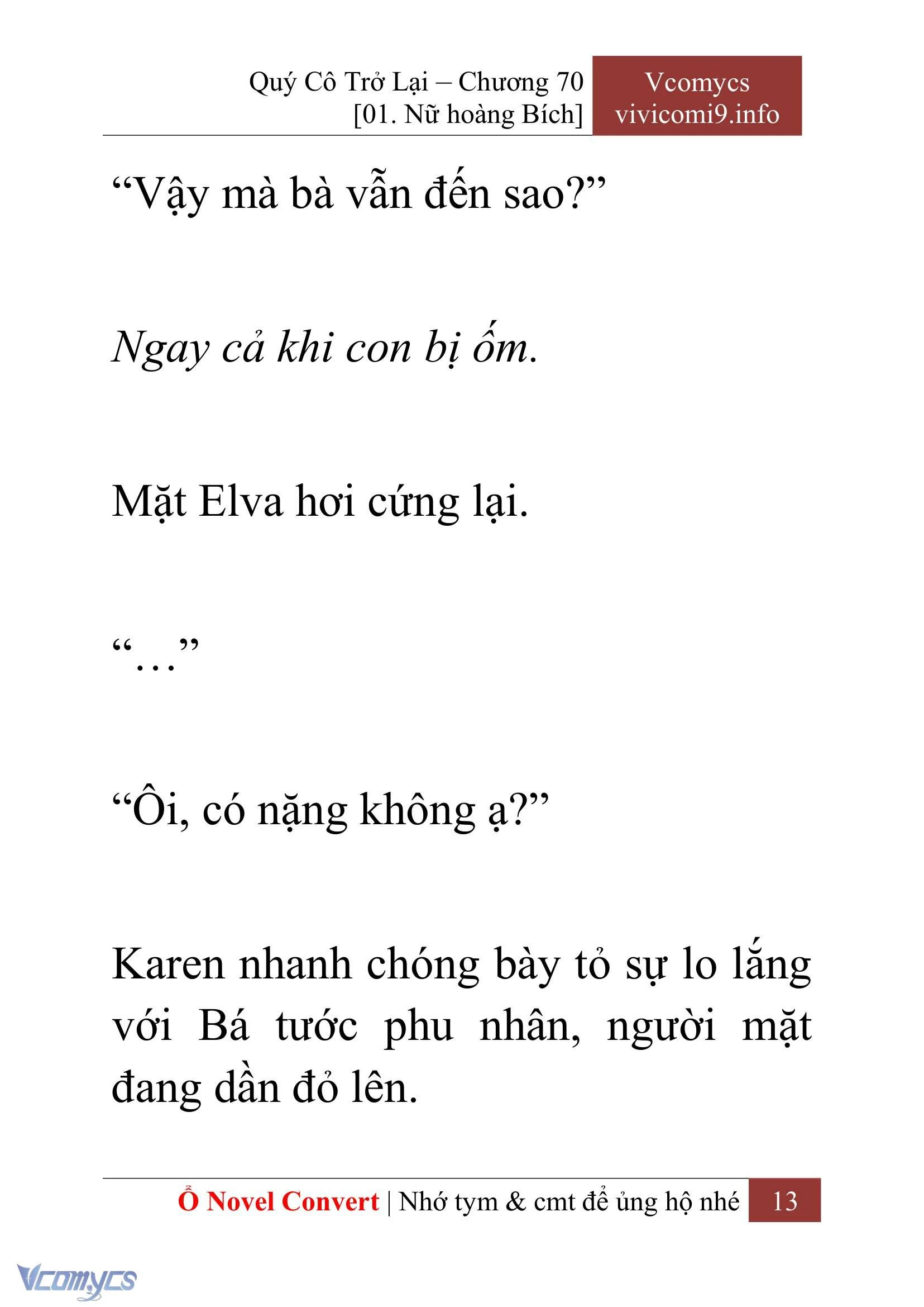 [Novel] Quý Cô Trở Lại Chapter  70 - 15