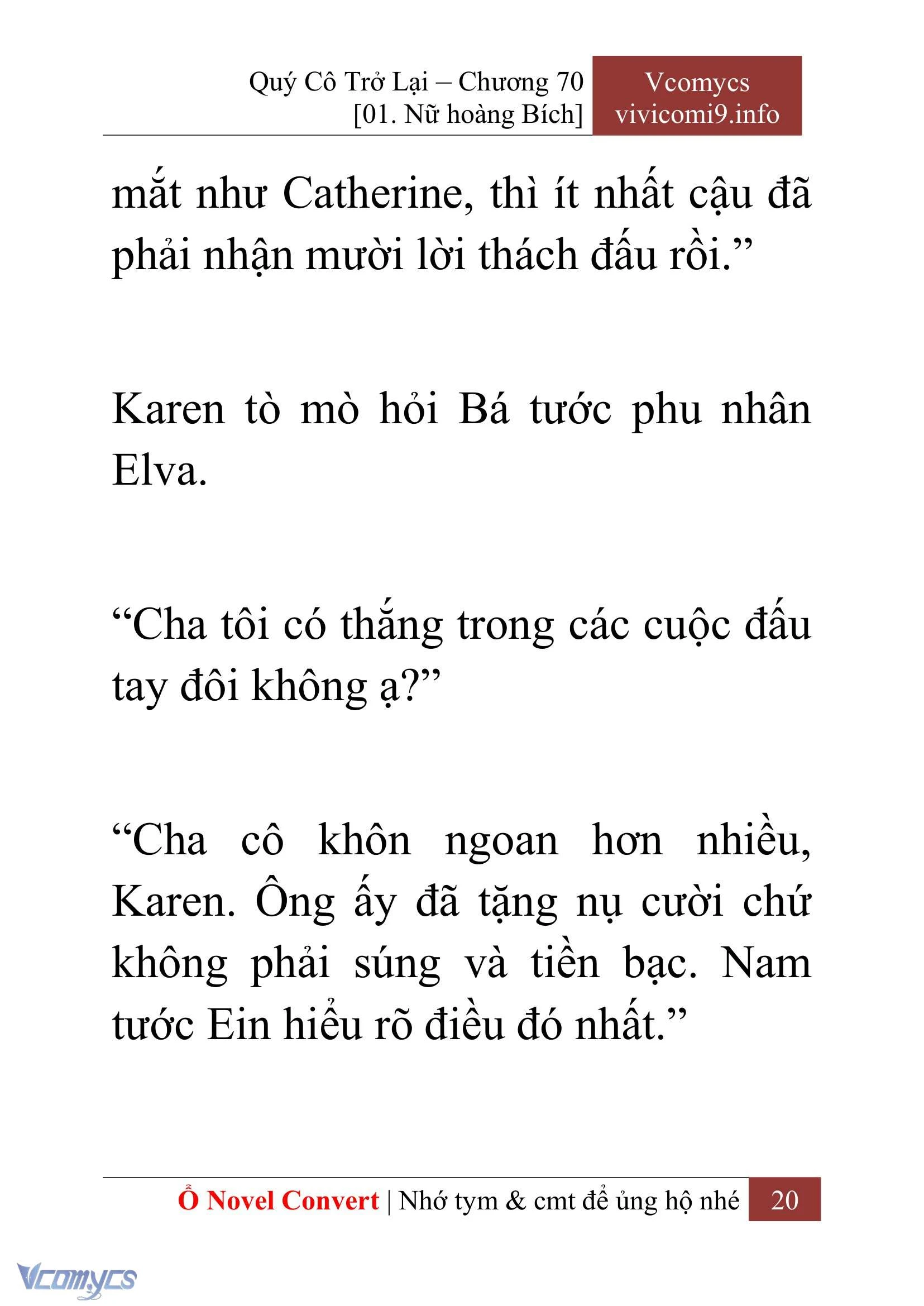 [Novel] Quý Cô Trở Lại Chapter  70 - 22