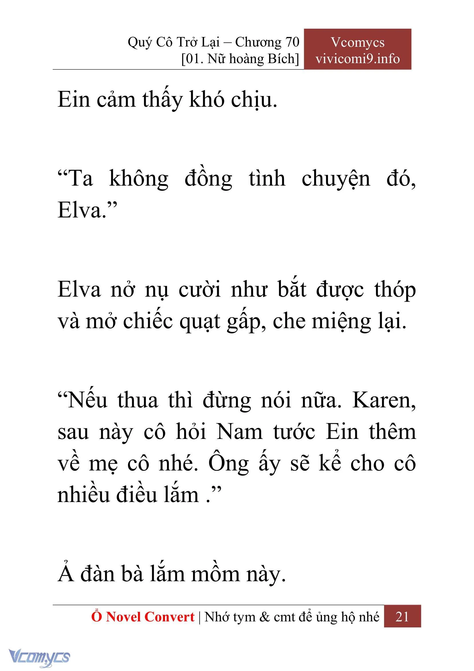 [Novel] Quý Cô Trở Lại Chapter  70 - 23