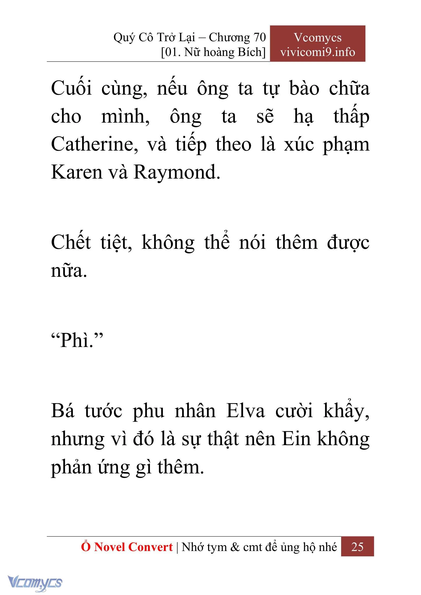 [Novel] Quý Cô Trở Lại Chapter  70 - 27