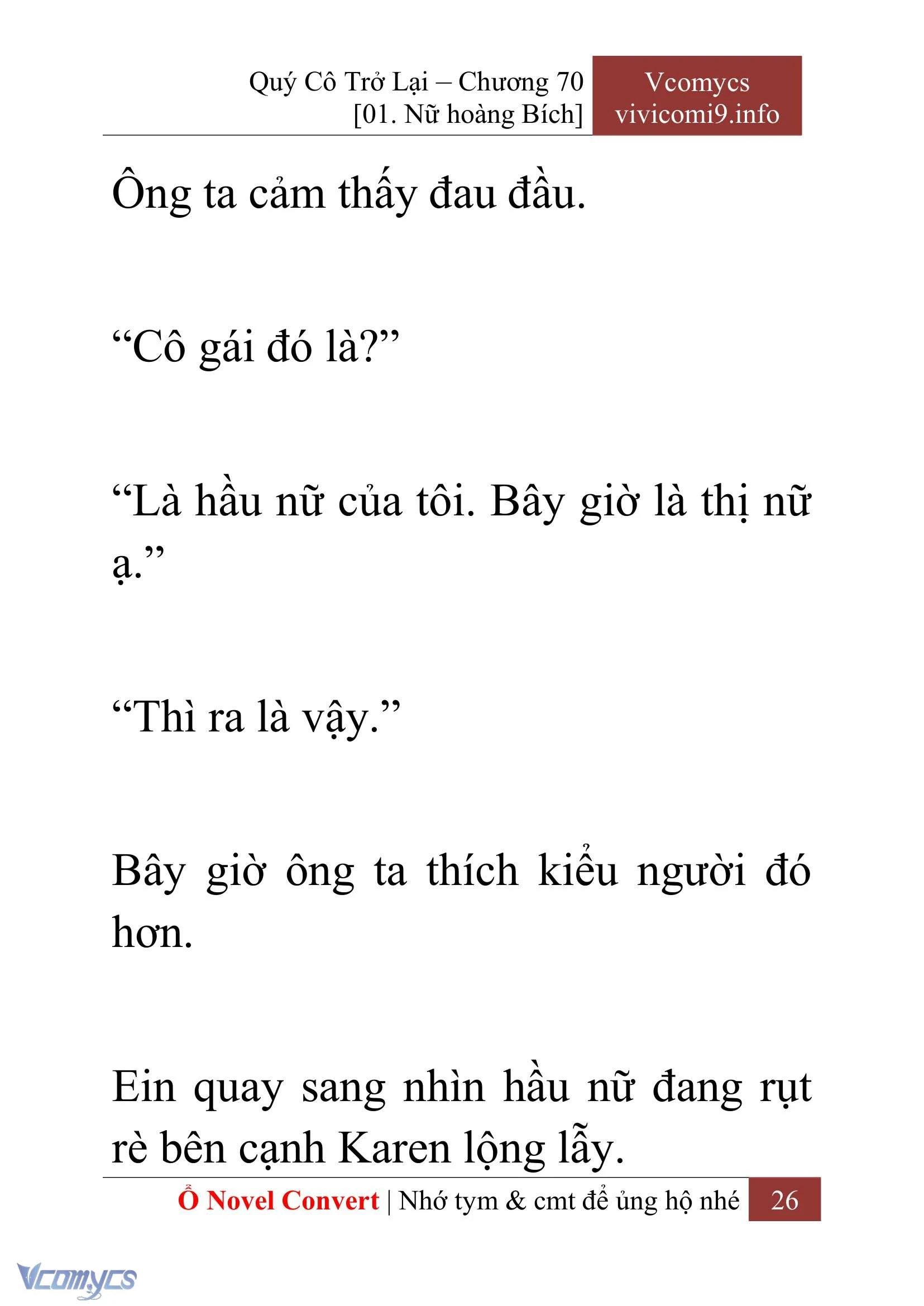 [Novel] Quý Cô Trở Lại Chapter  70 - 28