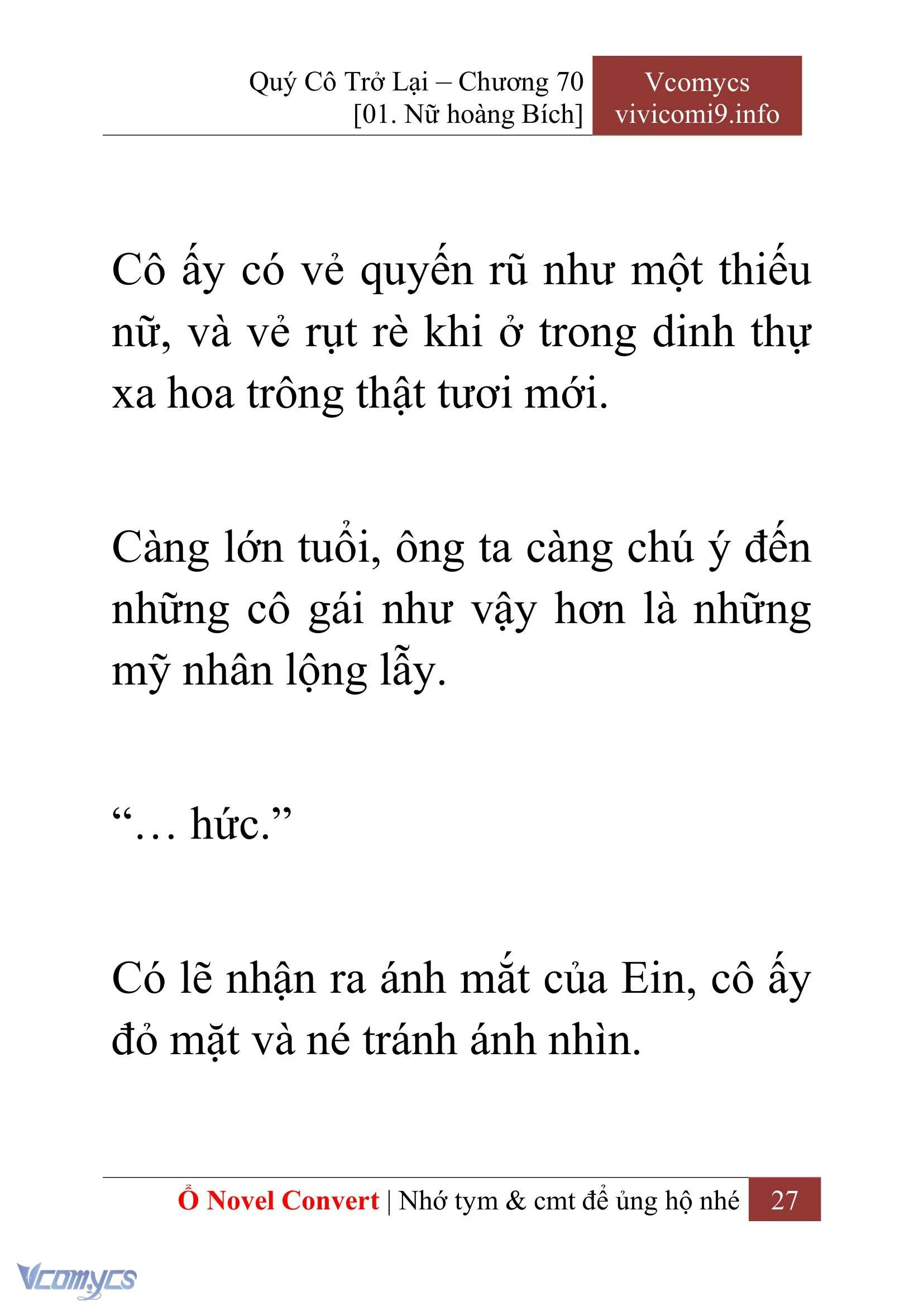 [Novel] Quý Cô Trở Lại Chapter  70 - 29