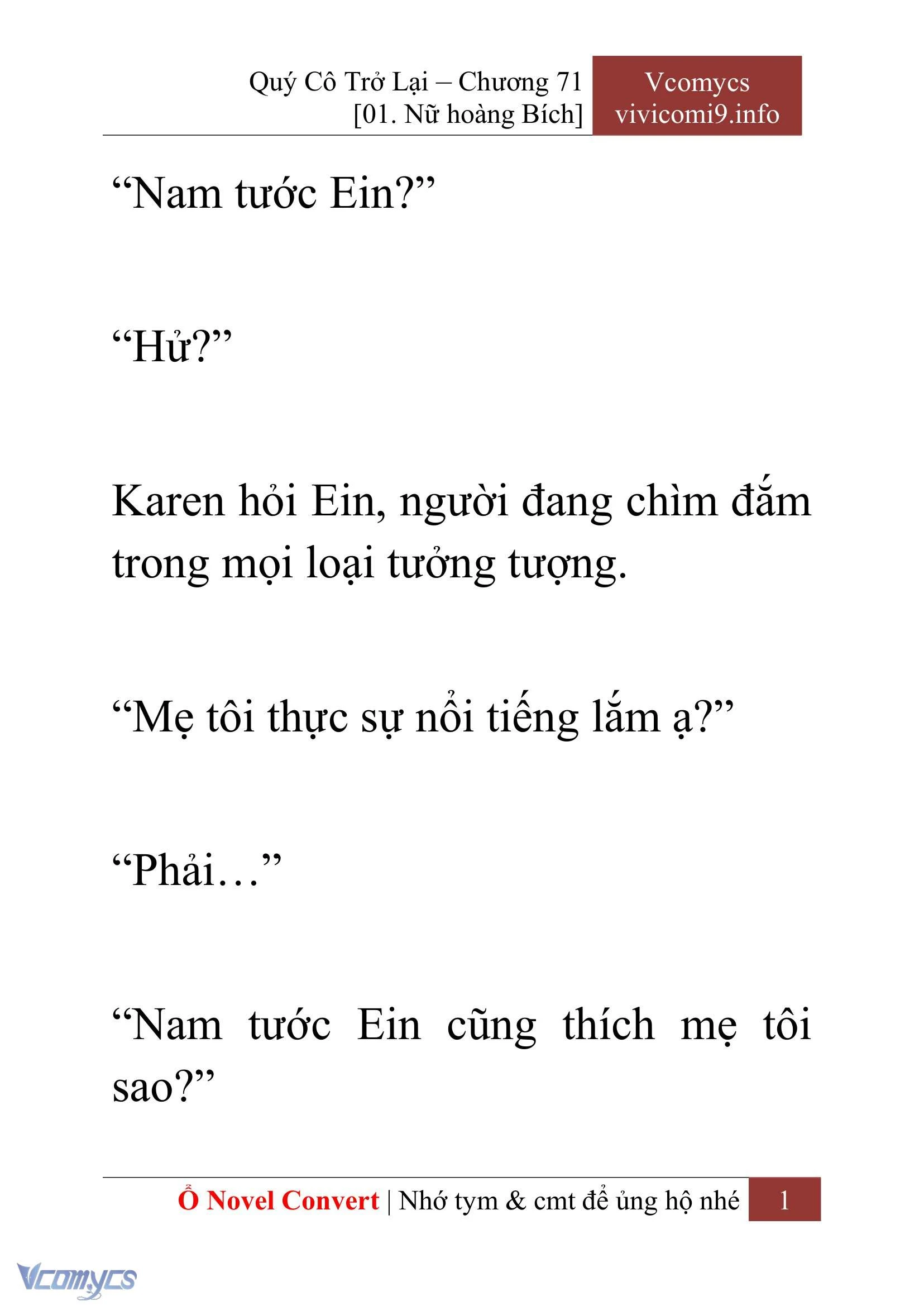 [Novel] Quý Cô Trở Lại Chapter  71 - 3