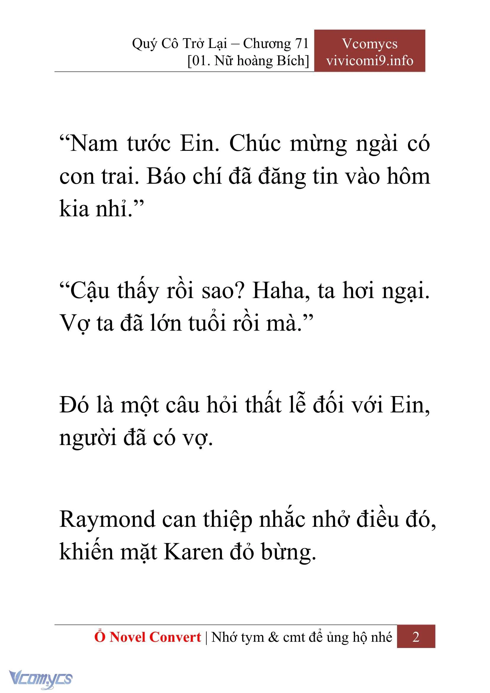 [Novel] Quý Cô Trở Lại Chapter  71 - 4
