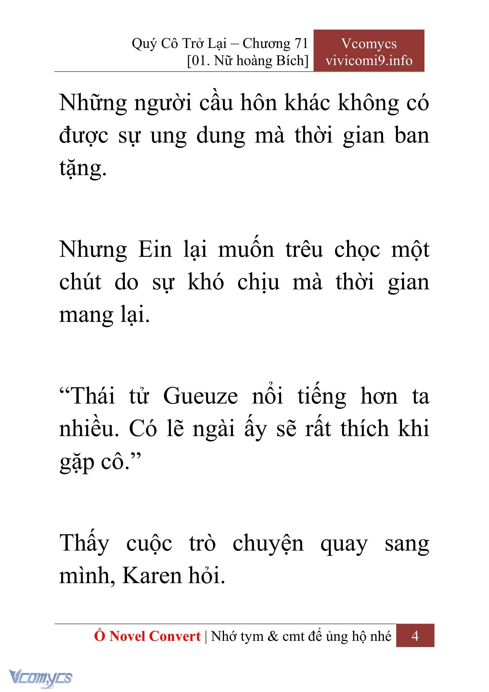 [Novel] Quý Cô Trở Lại Chapter  71 - 6