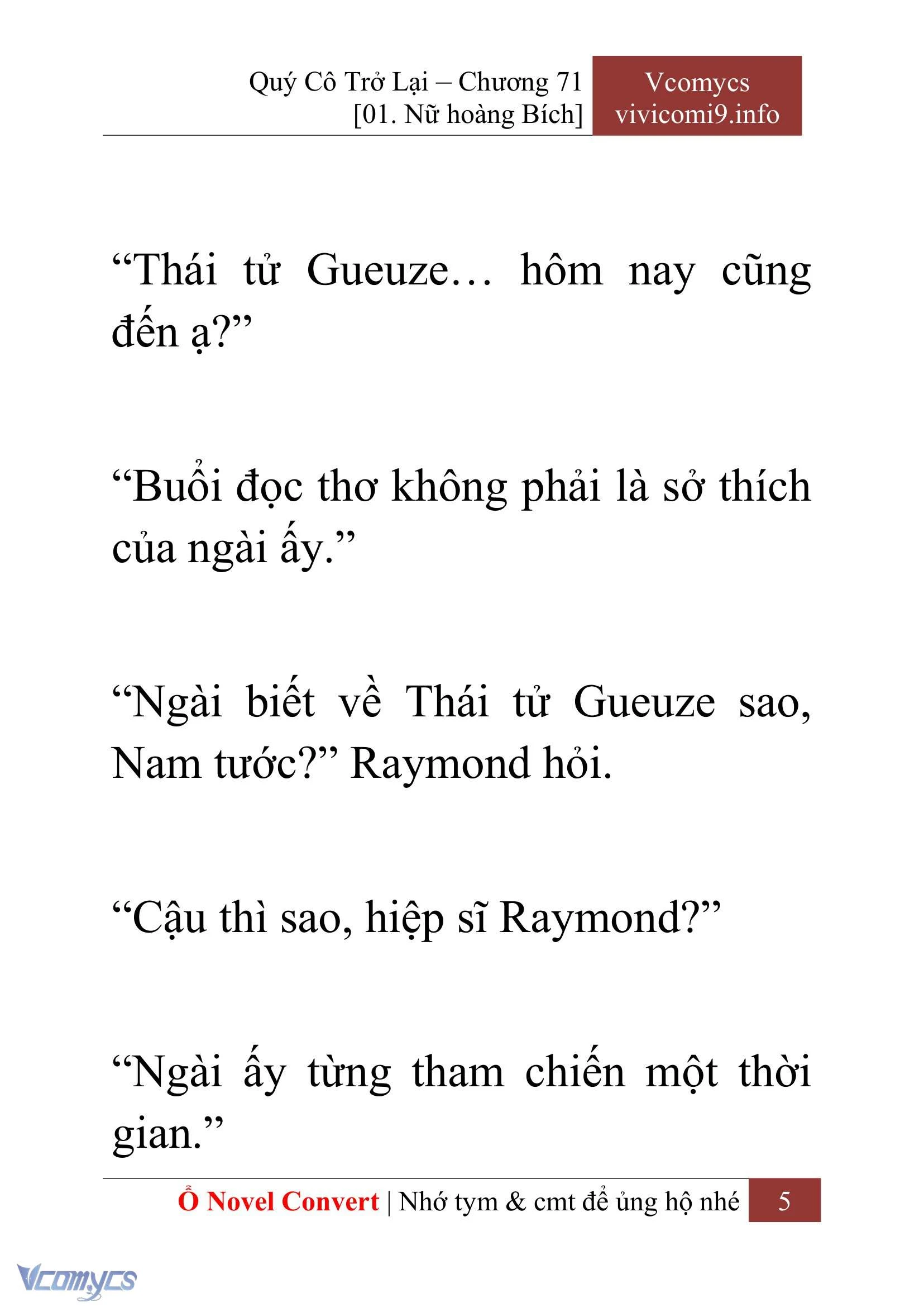 [Novel] Quý Cô Trở Lại Chapter  71 - 7