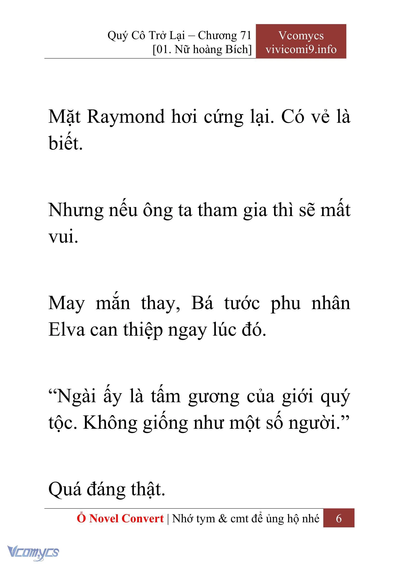 [Novel] Quý Cô Trở Lại Chapter  71 - 8