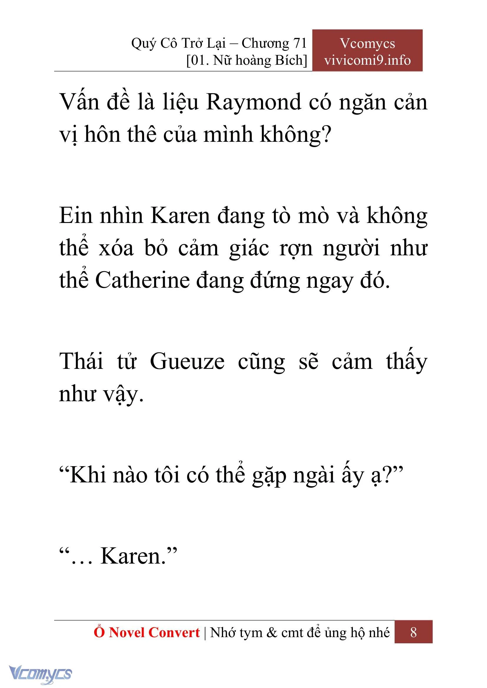 [Novel] Quý Cô Trở Lại Chapter  71 - 10